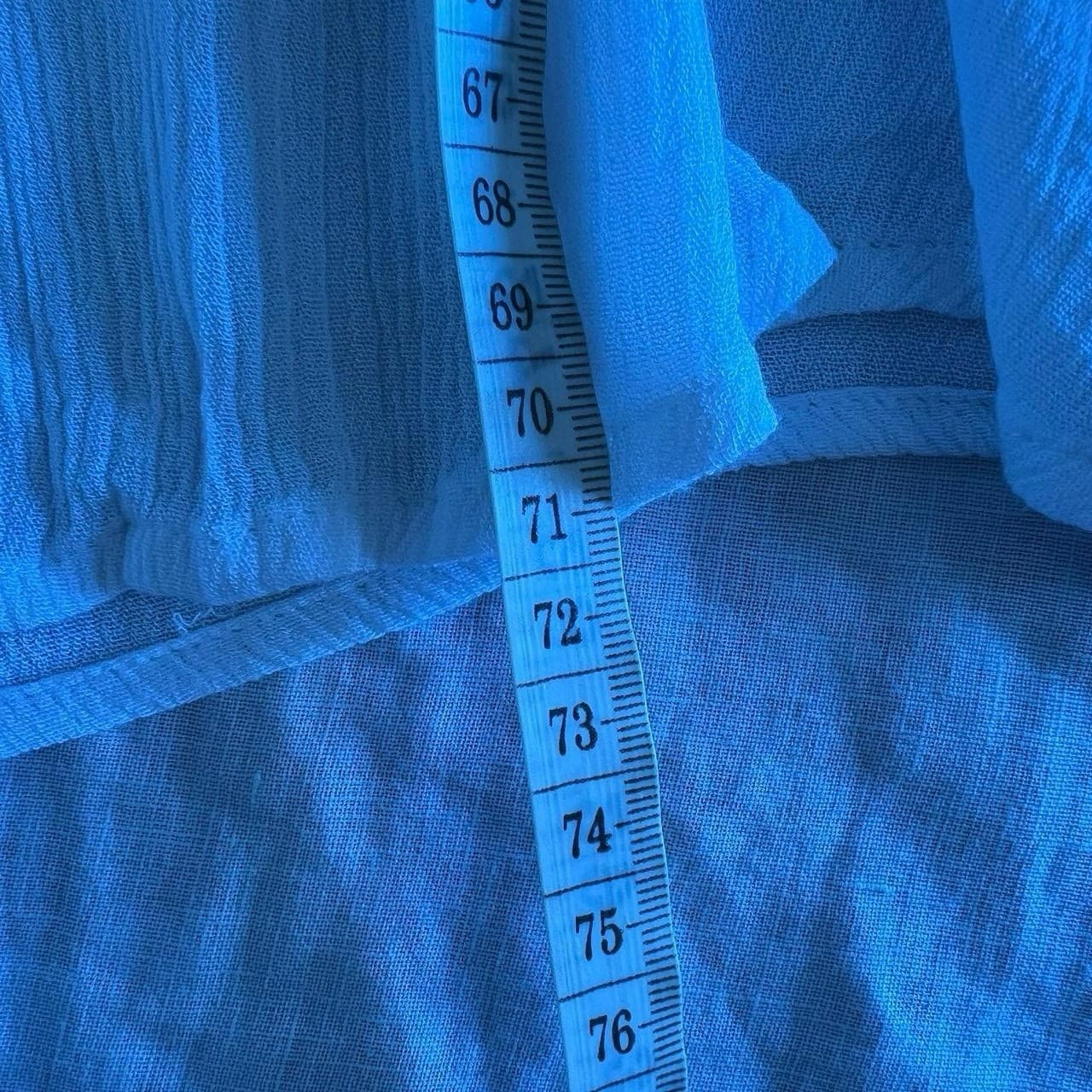 White Sheer Crinkle Rayon Babydoll Tie Front Tunic Top S Y2K Coverup Fairy Layer — photo 7 of 8