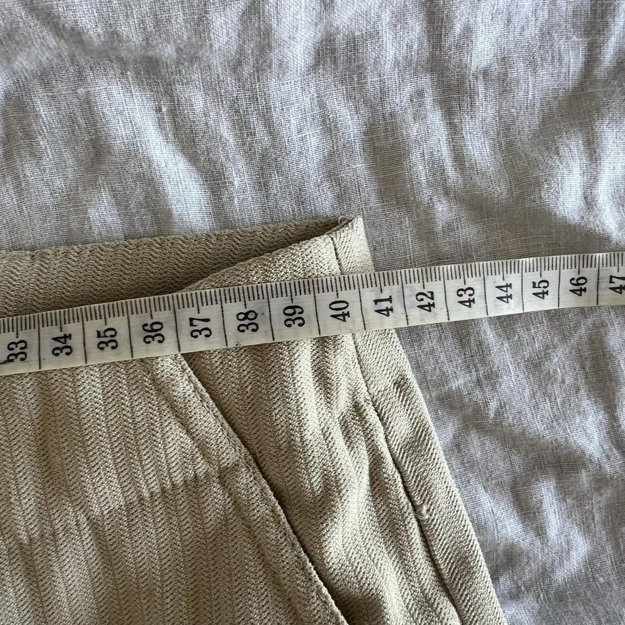 Vintage Wet Seal Beige Low Rise Pants 12 Wide Leg Herringbone Y2K Streetwear — photo 5 of 8