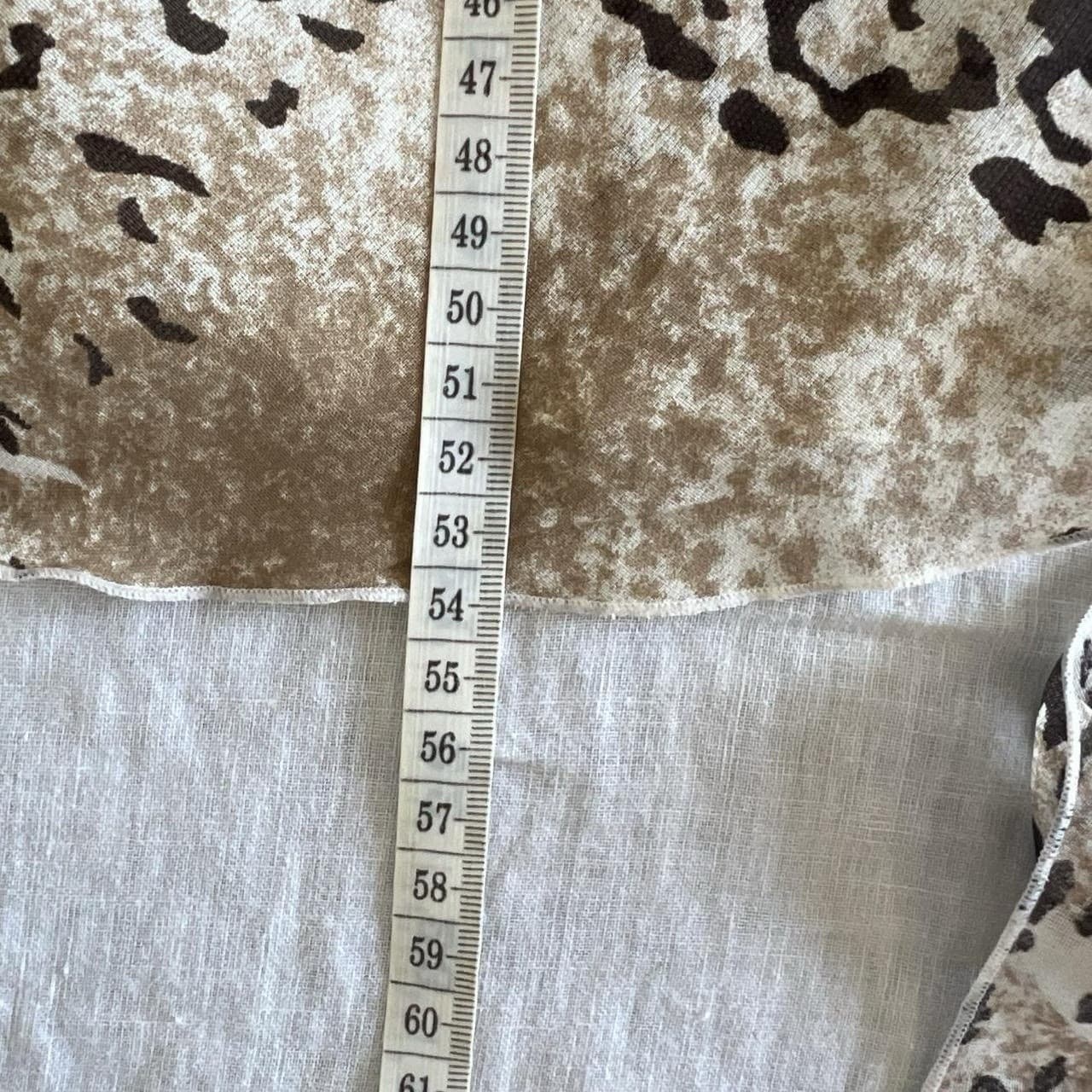 Animale Vintage Leopard Cami Top M Viscose Ruffle V Neck Sheer Mesh Y2K Blouse — photo 5 of 8
