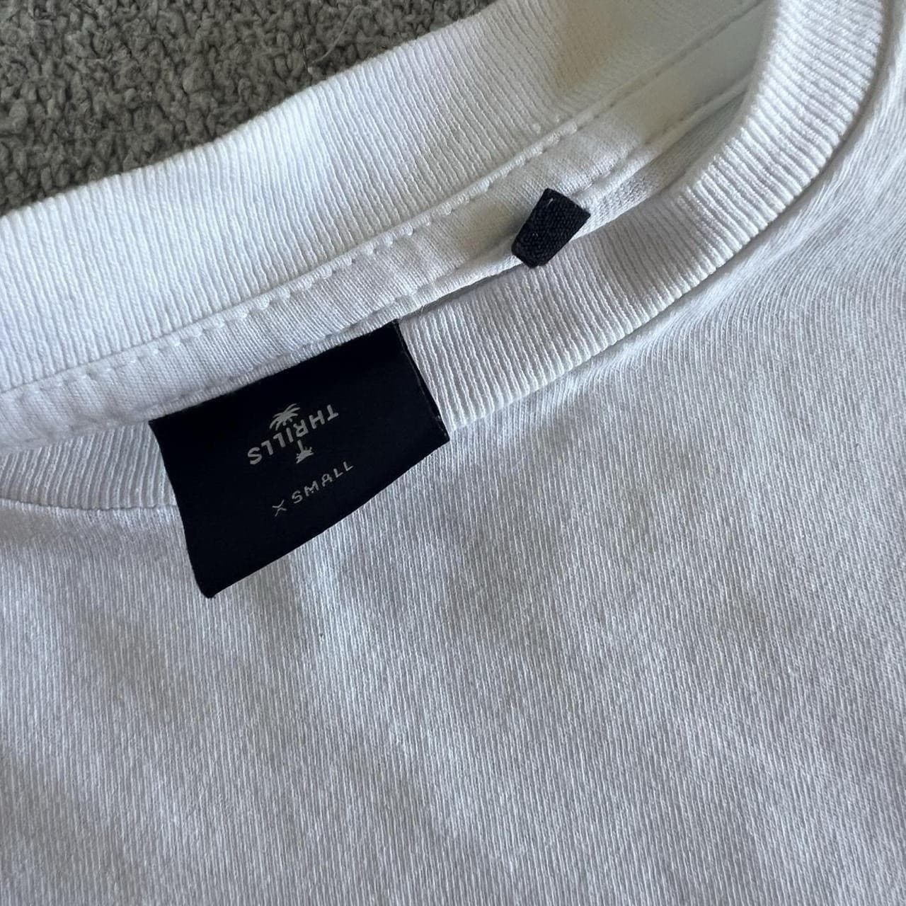 Thrills Co White Organic Cotton T Shirt XS Relaxed Boxy Panther Logo Skate Tee — photo 5 of 8