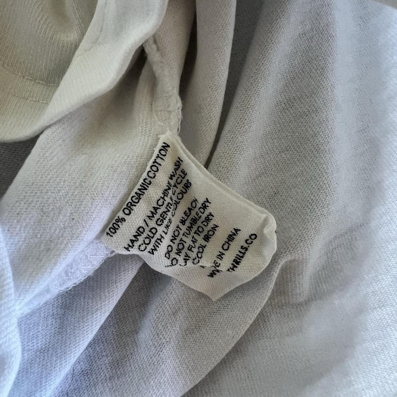 Thrills Co White Organic Cotton T Shirt XS Relaxed Boxy Panther Logo Skate Tee — photo 8 of 8