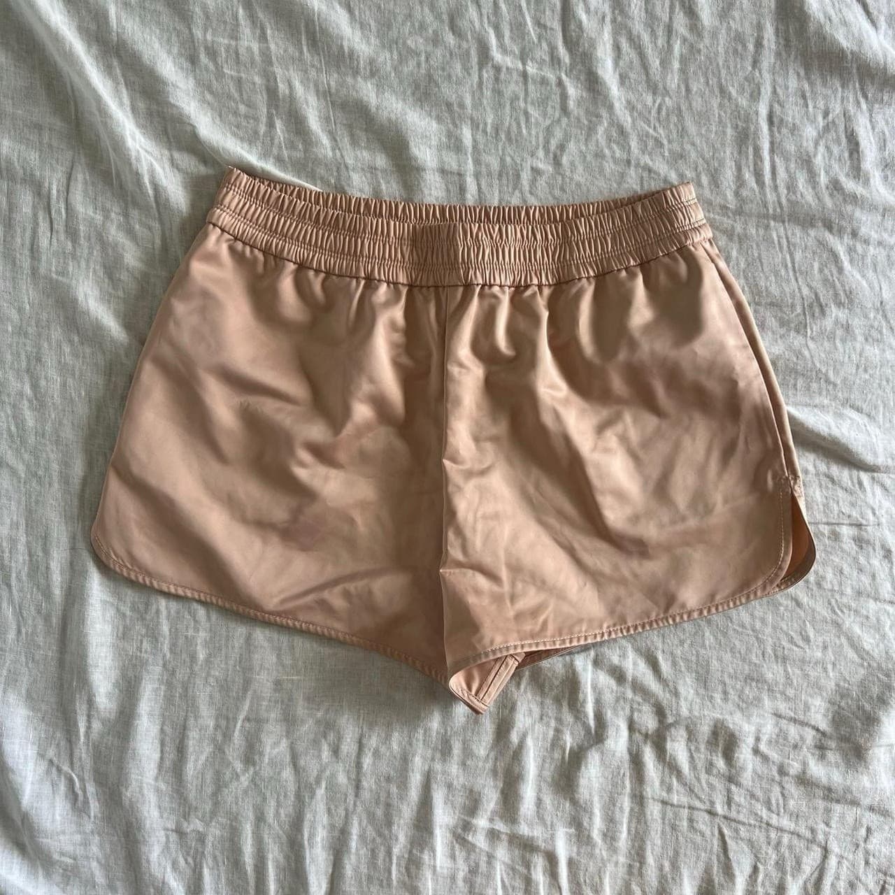 T by Alexander Wang Pink Satin Track Shorts XS AU 6 8 Running Y2K Coquette — photo 1 of 14