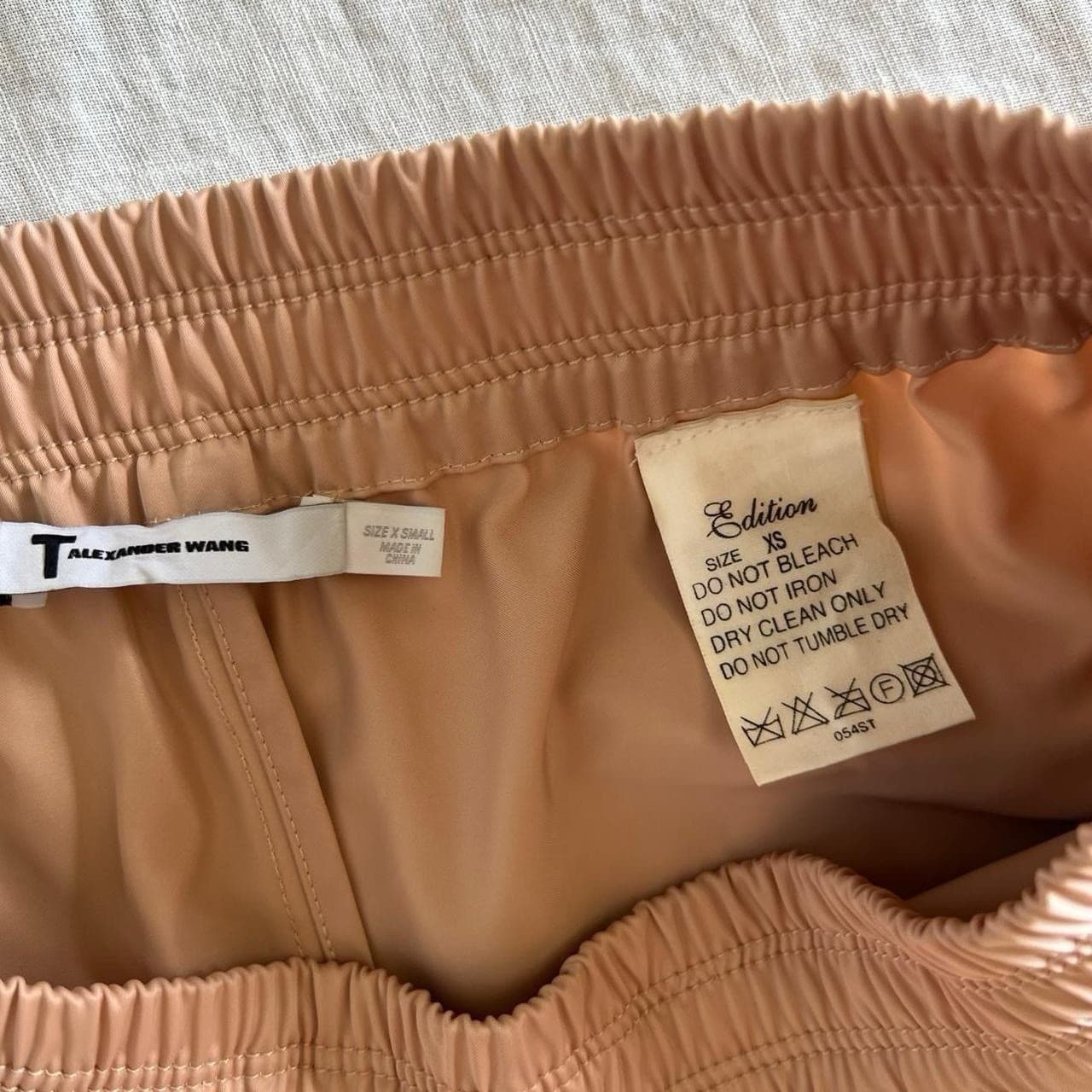 T by Alexander Wang Pink Satin Track Shorts XS AU 6 8 Running Y2K Coquette — photo 13 of 14