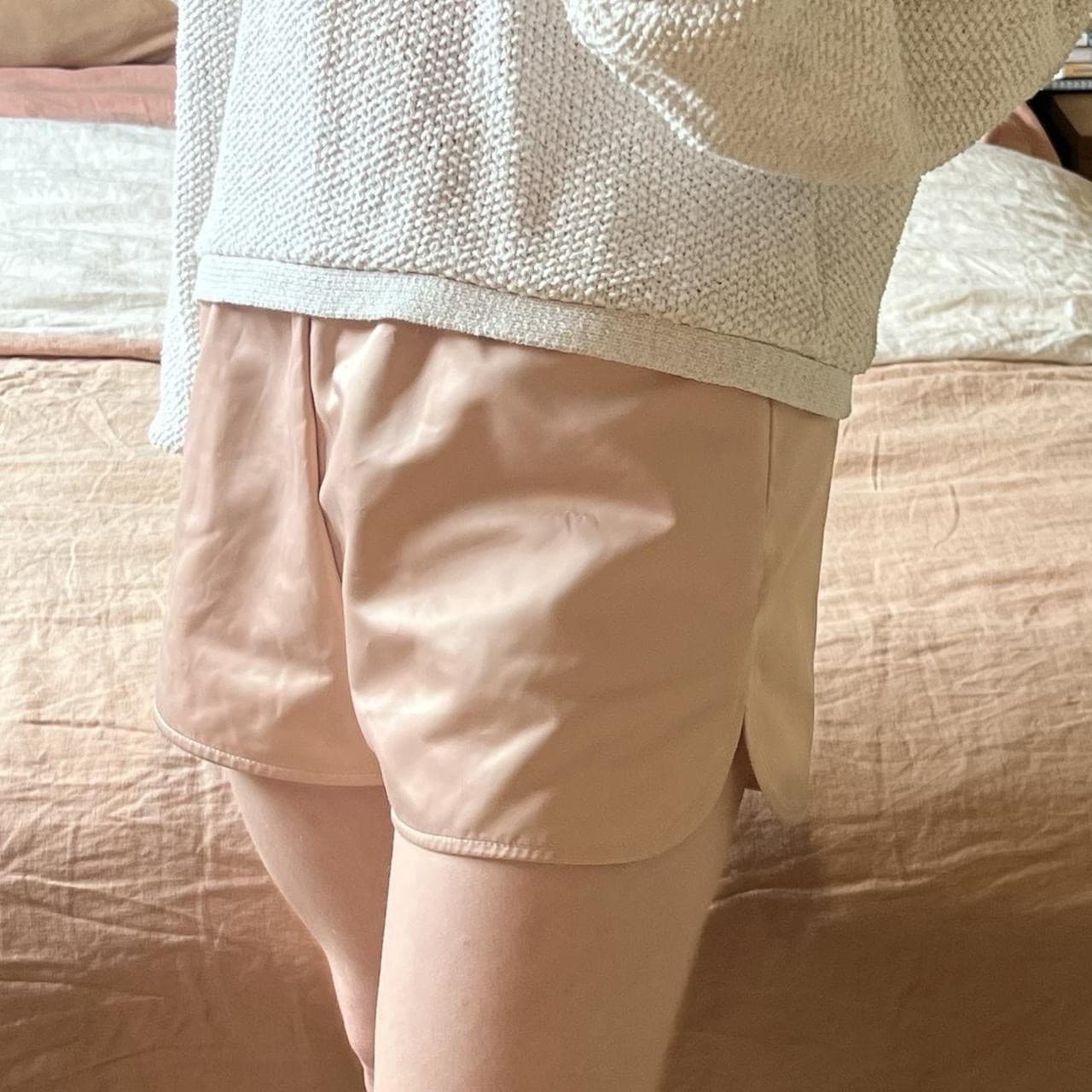 T by Alexander Wang Pink Satin Track Shorts XS AU 6 8 Running Y2K Coquette — photo 9 of 14