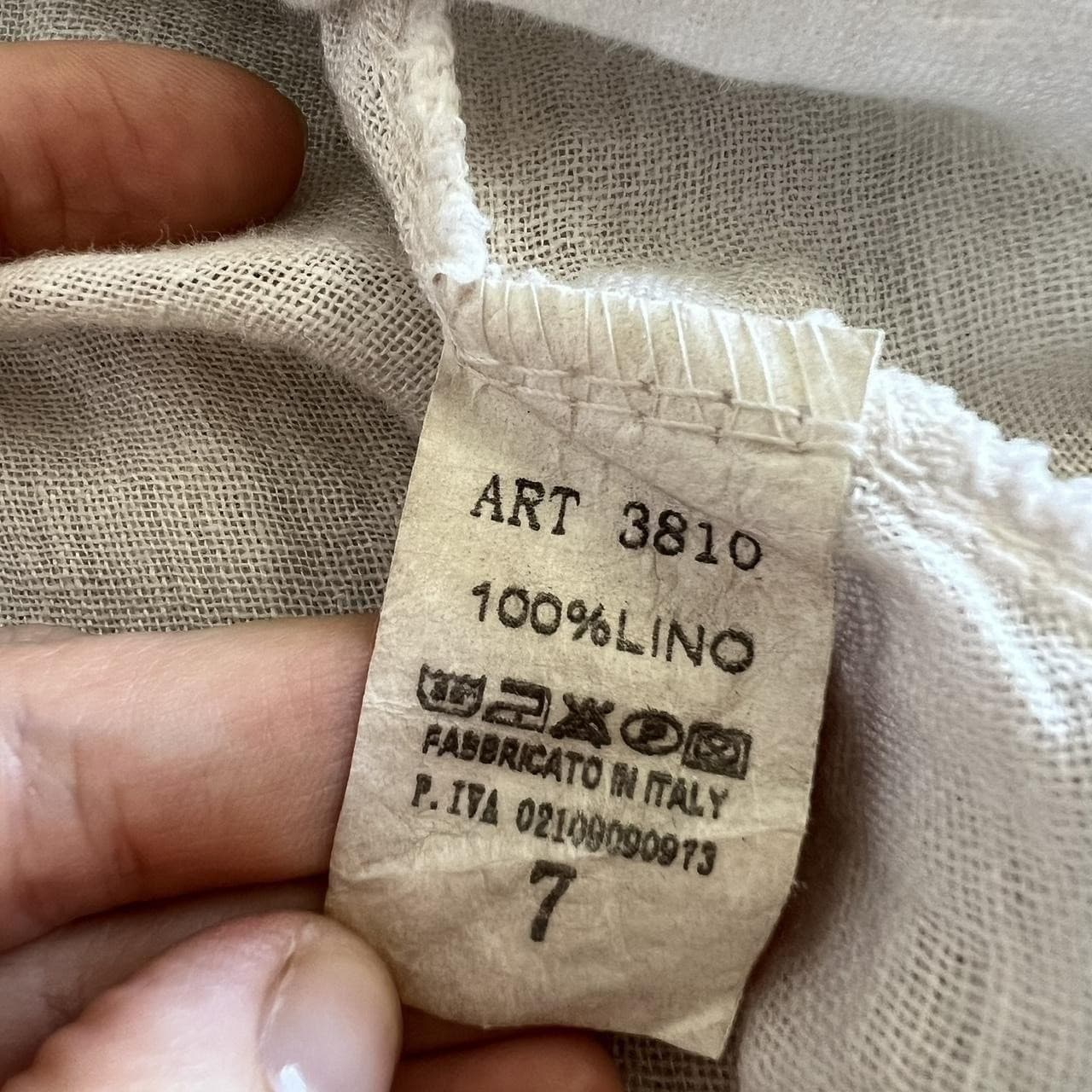 Made in Italy 100% Linen Cami Top S M Crochet Lace Trim Fairy Boho Coastal — photo 6 of 7