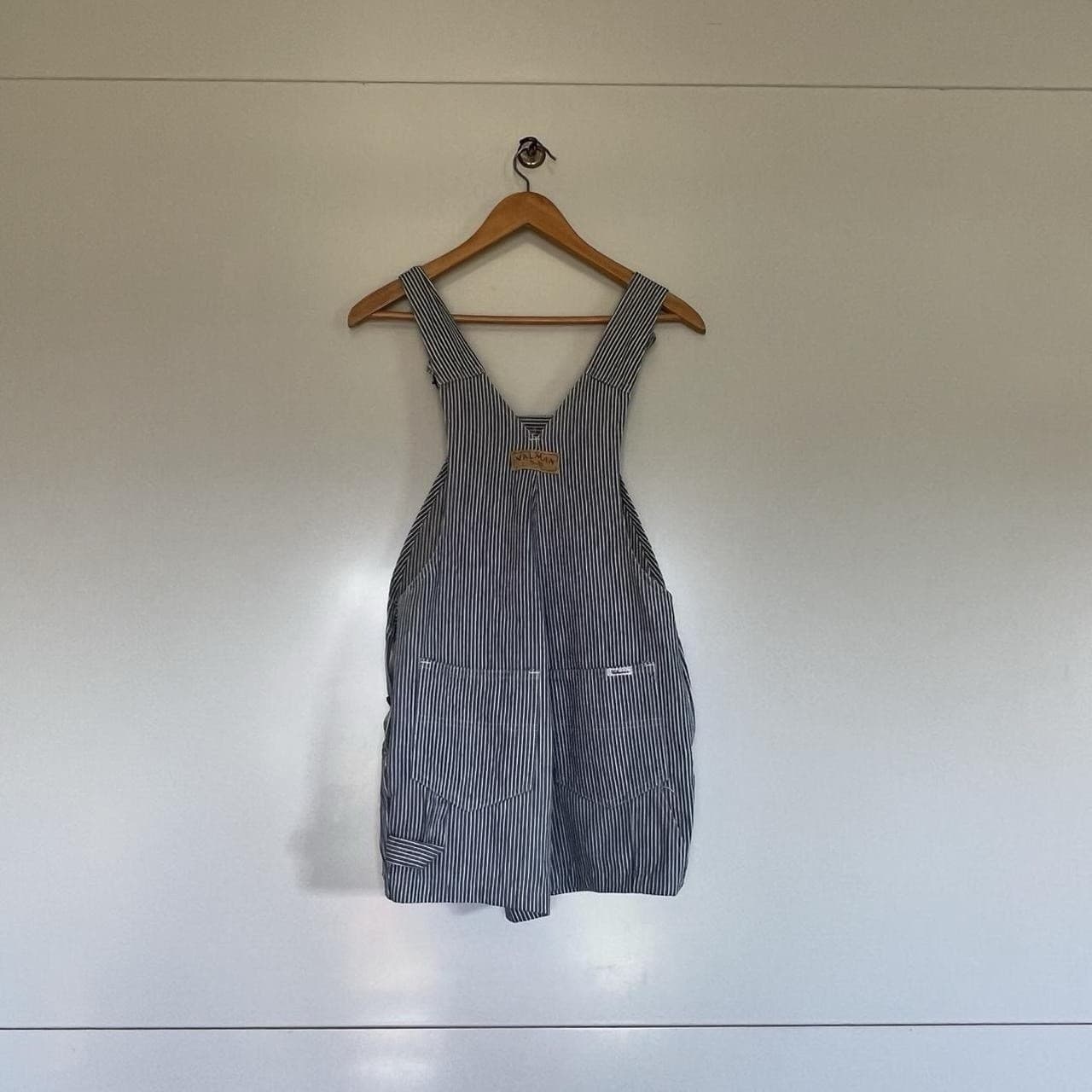Vintage Japanese Stripe Denim Shortalls XS Overalls Dungarees 90s Workwear — photo 3 of 8