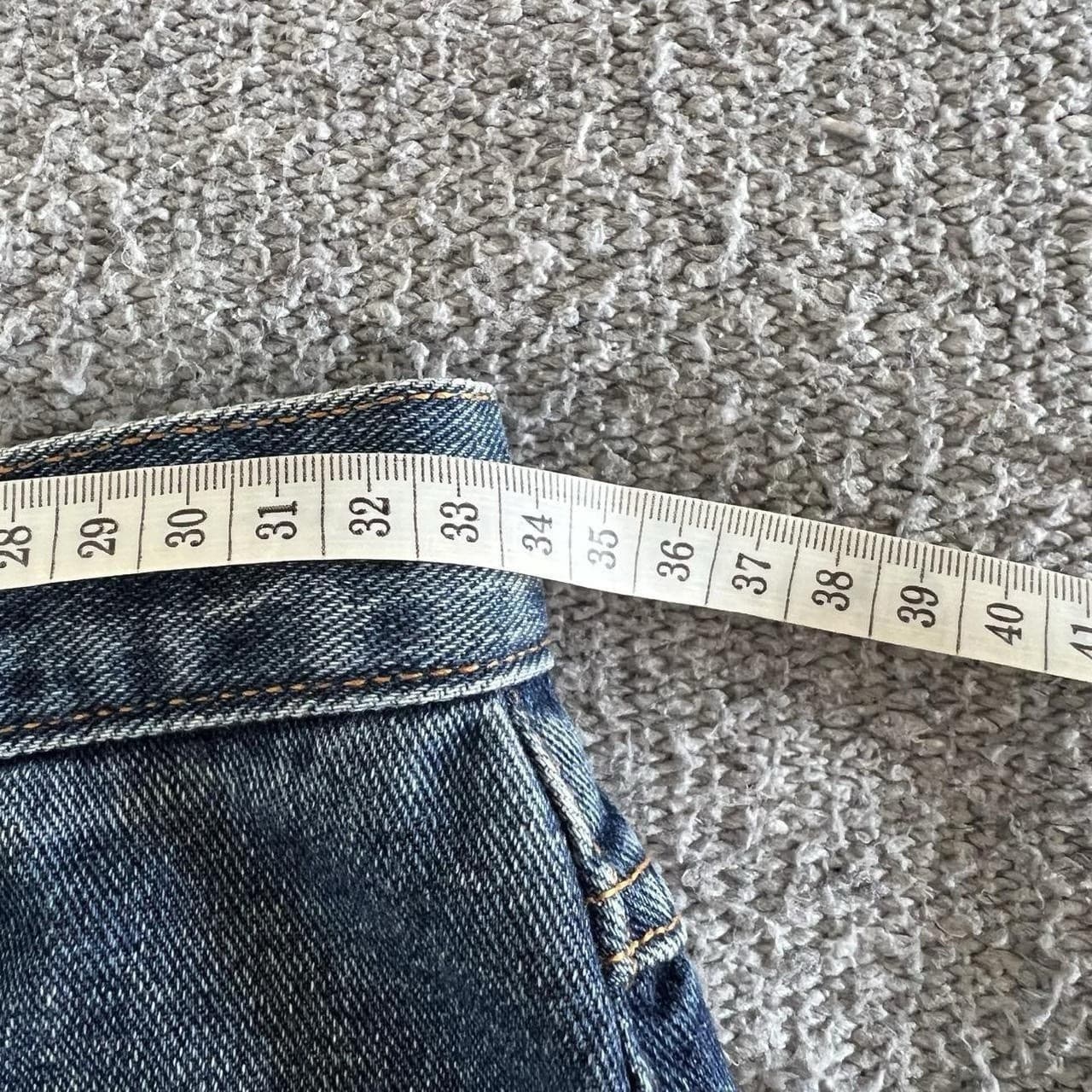 Vintage Thomas Cook Cotton Wool Denim Jeans 6 High Waisted Straight Leg Blue 90s — photo 5 of 11