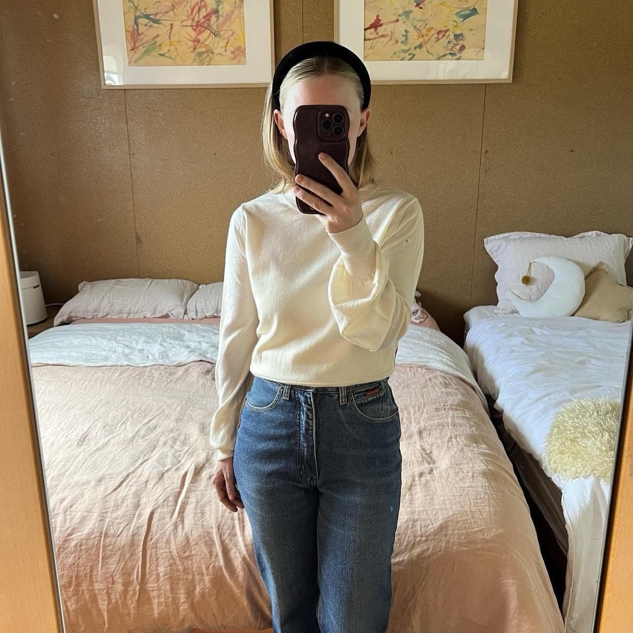 Vintage Thomas Cook Cotton Wool Denim Jeans 6 High Waisted Straight Leg Blue 90s — photo 9 of 11