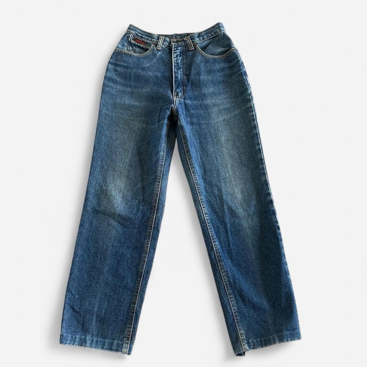 Vintage Thomas Cook Cotton Wool Denim Jeans 6 High Waisted Straight Leg Blue 90s — photo 10 of 11