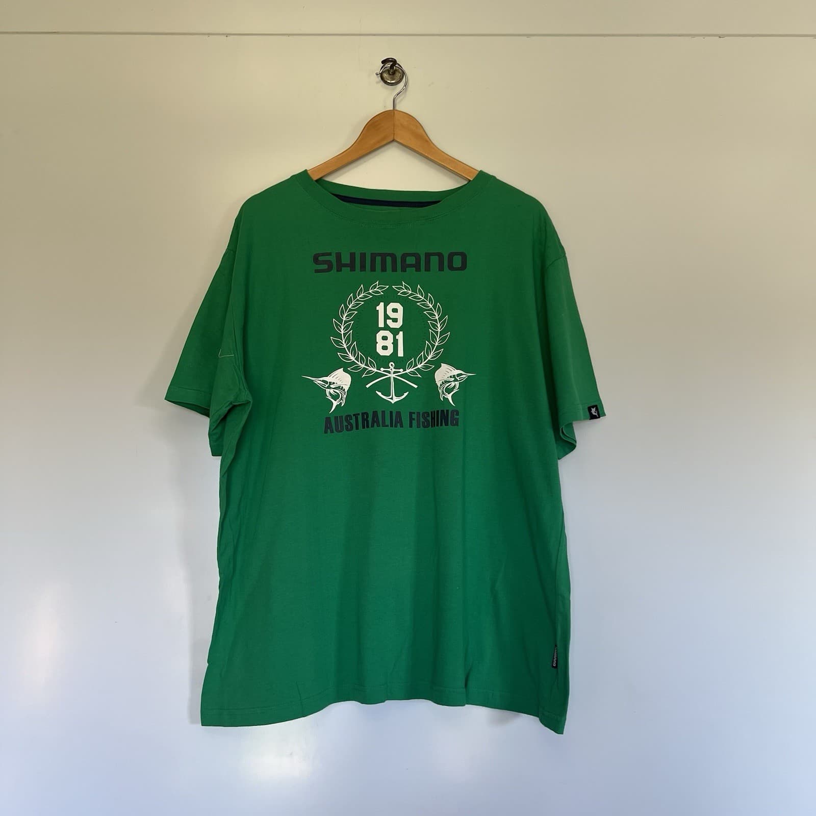 Shimano Fishing T-Shirt Size 2XL Green Outdoors Casual Cotton Camping — photo 3 of 7