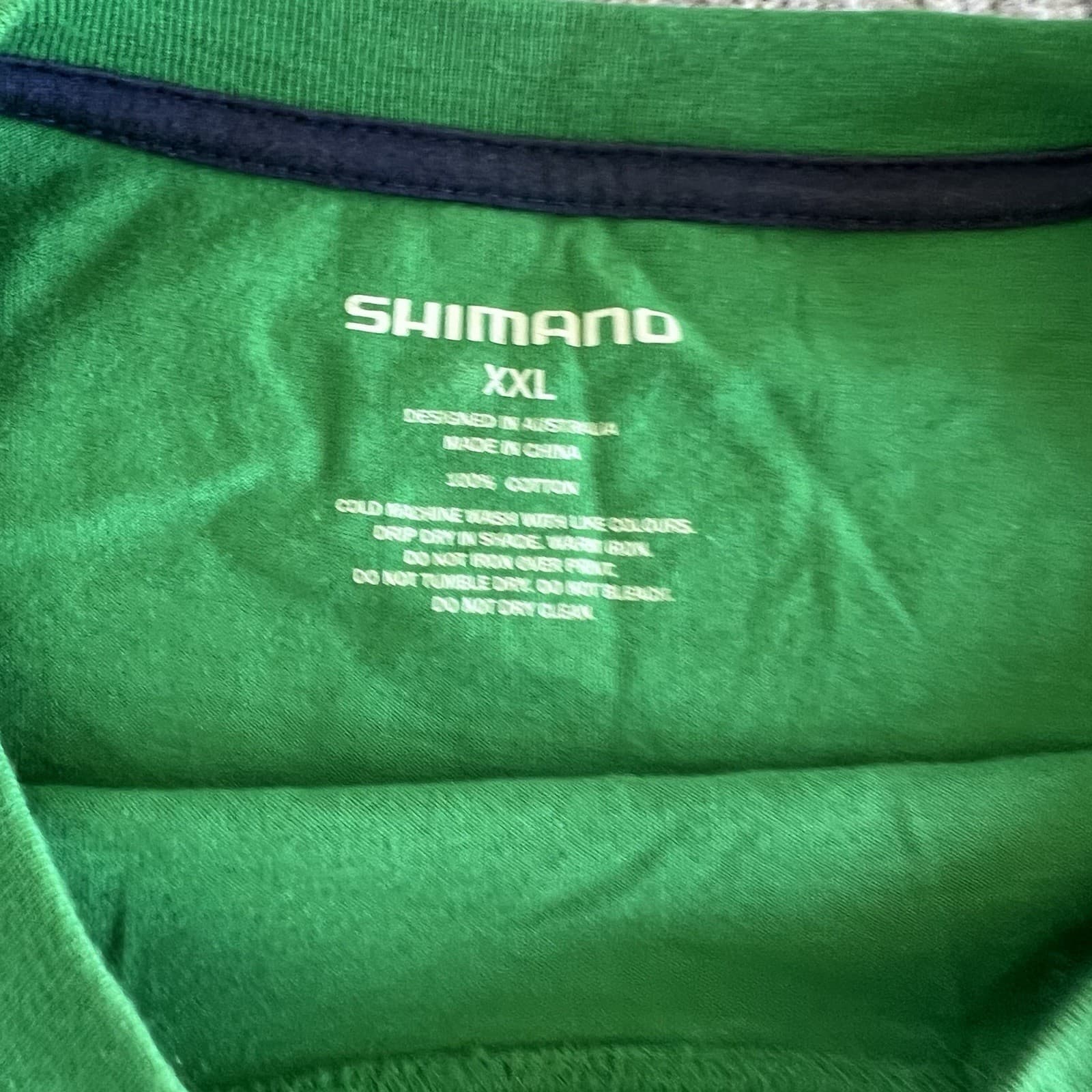 Shimano Fishing T-Shirt Size 2XL Green Outdoors Casual Cotton Camping — photo 5 of 7