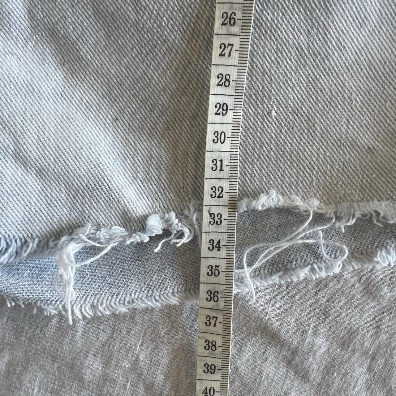 Vintage Calvin Klein Denim Shorts 3 High Waisted Light Wash Raw Hem Made In USA — photo 6 of 10