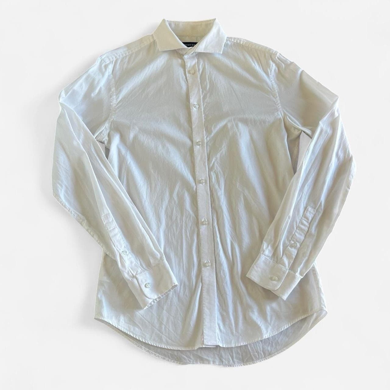 Country Road White Shirt Mens S Slim Fit 2-Ply Cotton Oxford Button Up Business — photo 6 of 9