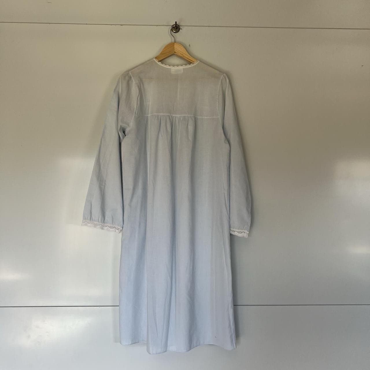 Vintage Blue Nightgown Lace Dress Coquette Angelcore Prairie Lingerie Lady Kae — photo 5 of 8