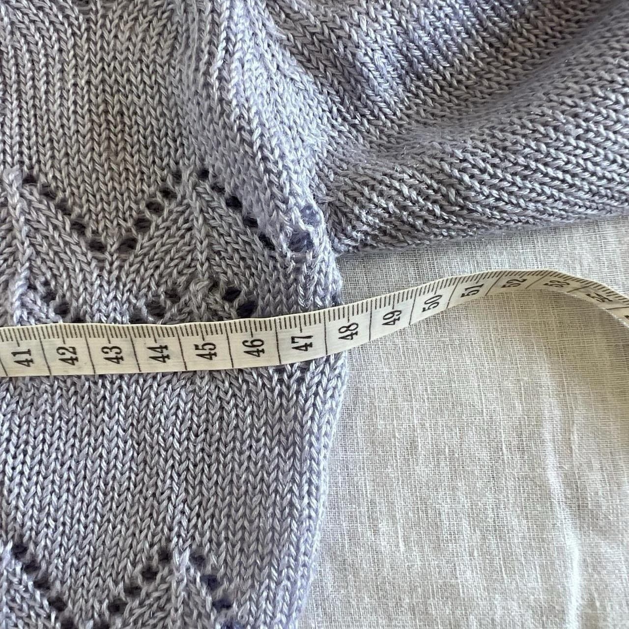 Vintage Lilac Knit Cardigan Pointelle Purple Pastel Coquette Cottagecore S M — photo 6 of 8