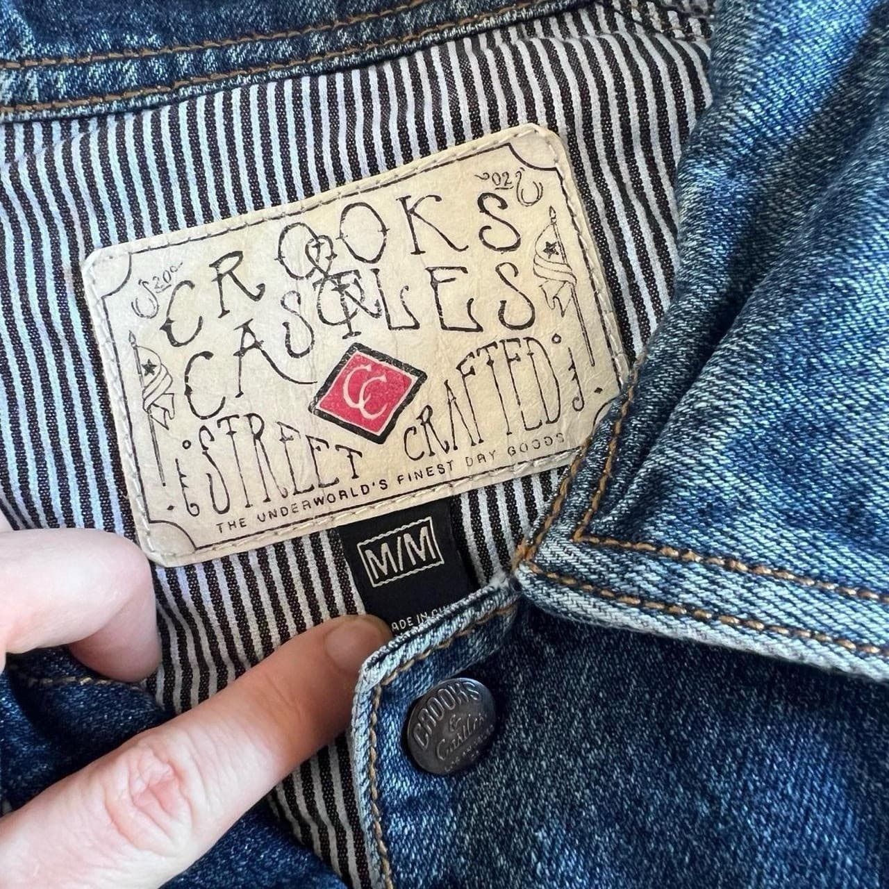 Oversized Denim Barn Coat Chore Jacket Longline Indigo Workwear Utility M — photo 5 of 10