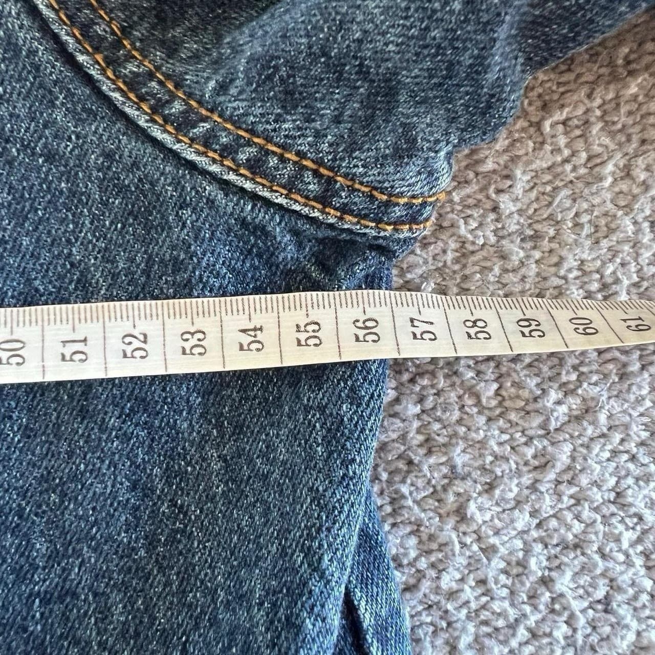 Oversized Denim Barn Coat Chore Jacket Longline Indigo Workwear Utility M — photo 6 of 10