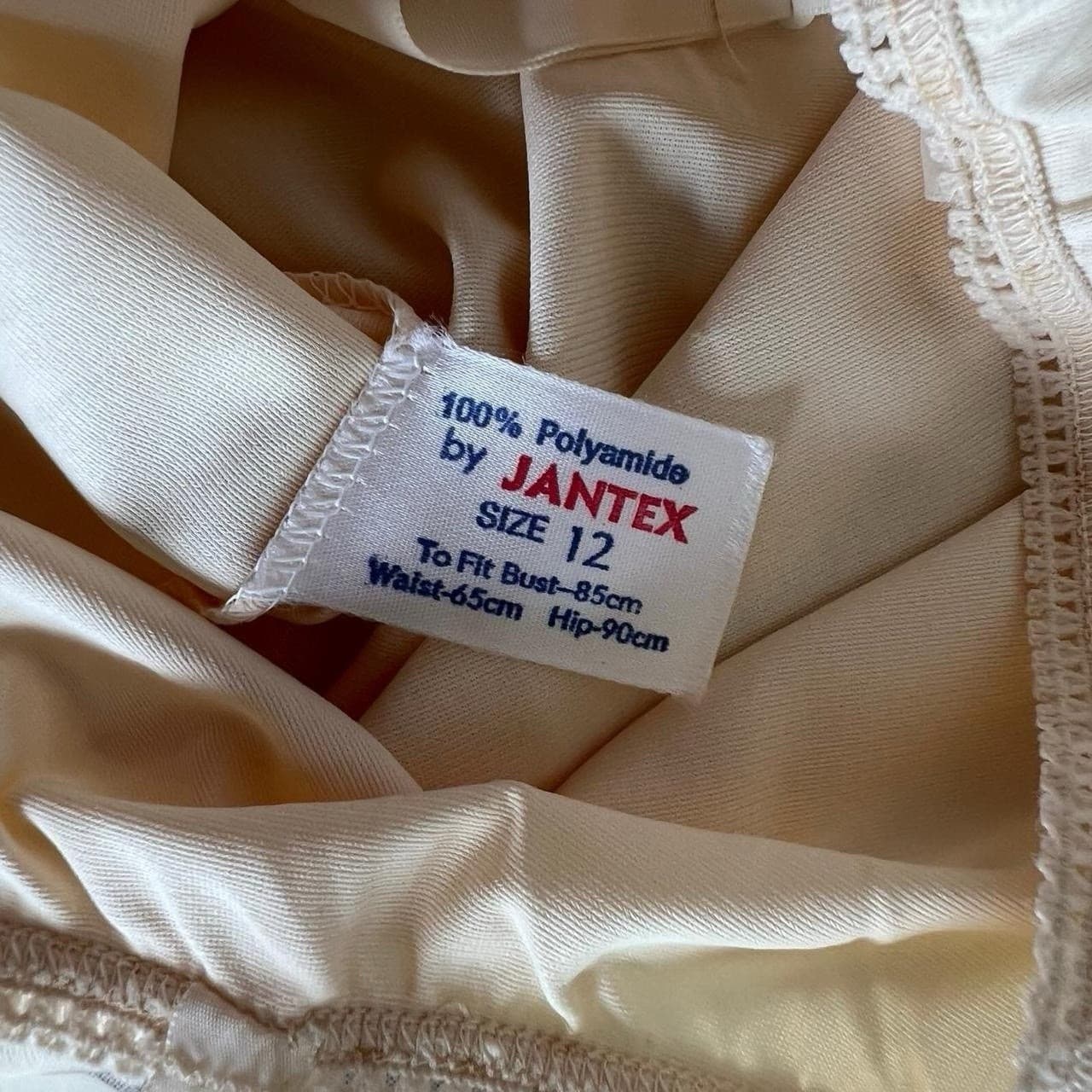 Vintage 60s 70s Jantex Cream Lace Slip Dress Maxi Nightie Lingerie Boho S M 12 — photo 8 of 8