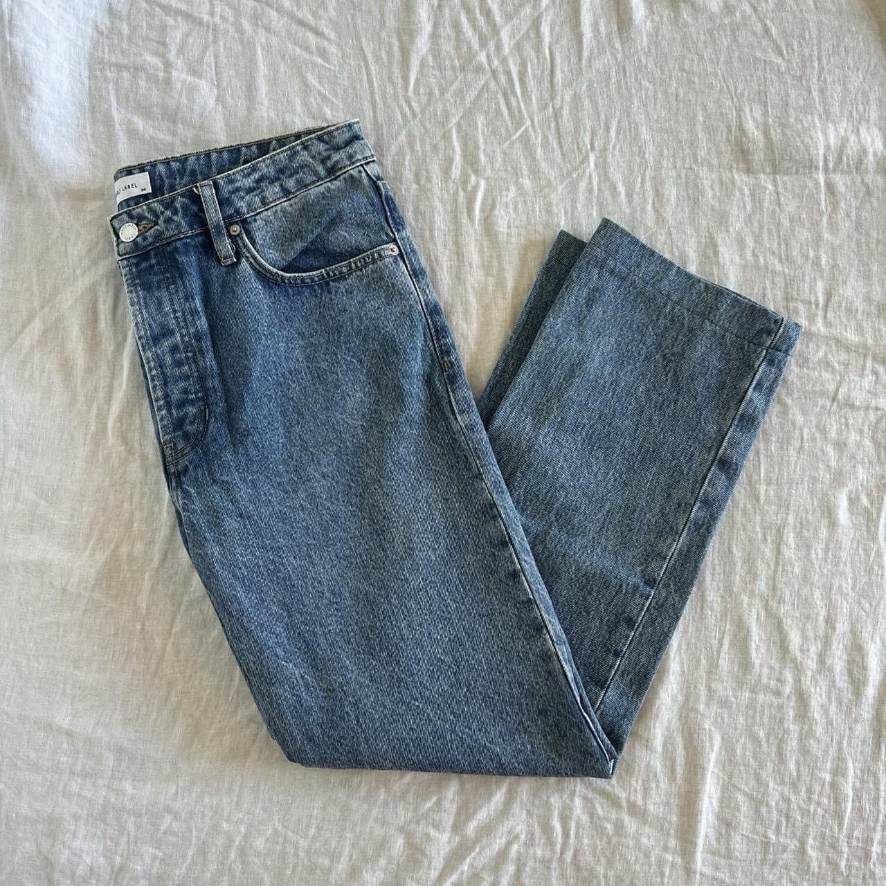 Assembly Label Vintage Boho Womens Relaxed Fit Wide Straight Jeans Mid Wash 34 — photo 2 of 8