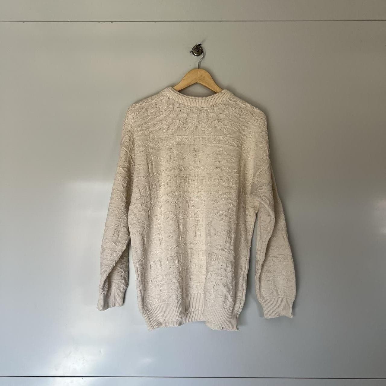 Vintage Katies 90s Cream Cotton Textured Knit Jumper Heirloom Cottagecore 16 L — photo 4 of 8