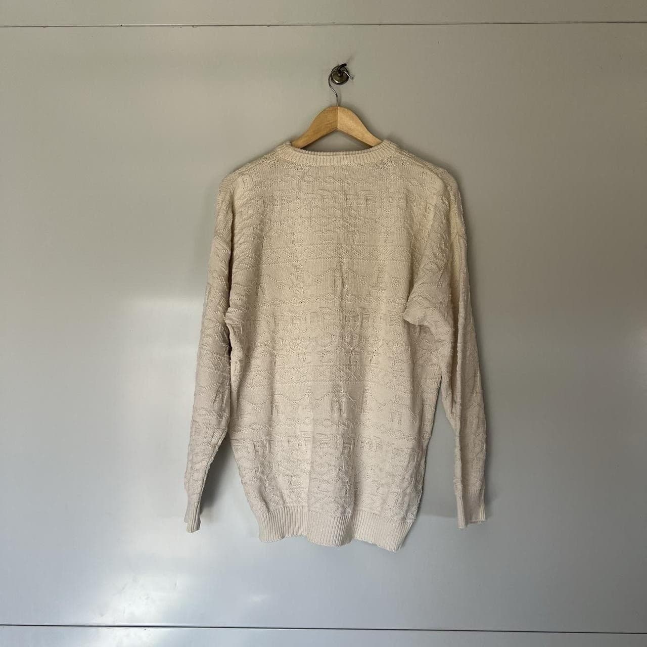 Vintage Katies 90s Cream Cotton Textured Knit Jumper Heirloom Cottagecore 16 L — photo 5 of 8