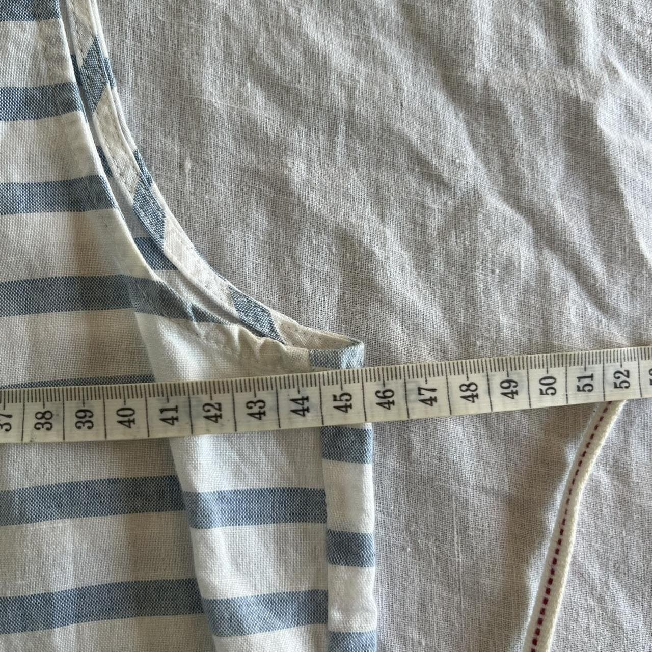 Ines De La Fressange Uniqlo Dress Stripe Cotton Linen French Chic Coastal Midi S — photo 6 of 8