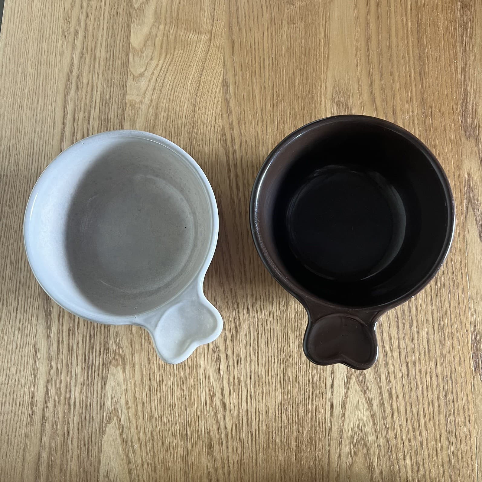 Vintage 70s Japan Stoneware Soup Bowls Set 2 Tonsui Single Handle Cereal Meal — photo 7 of 12