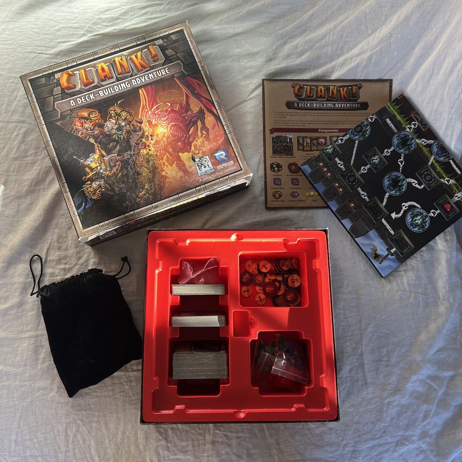 Clank Board Game 100% Complete Very Good Condition Deck Building Adventure — photo 2 of 5