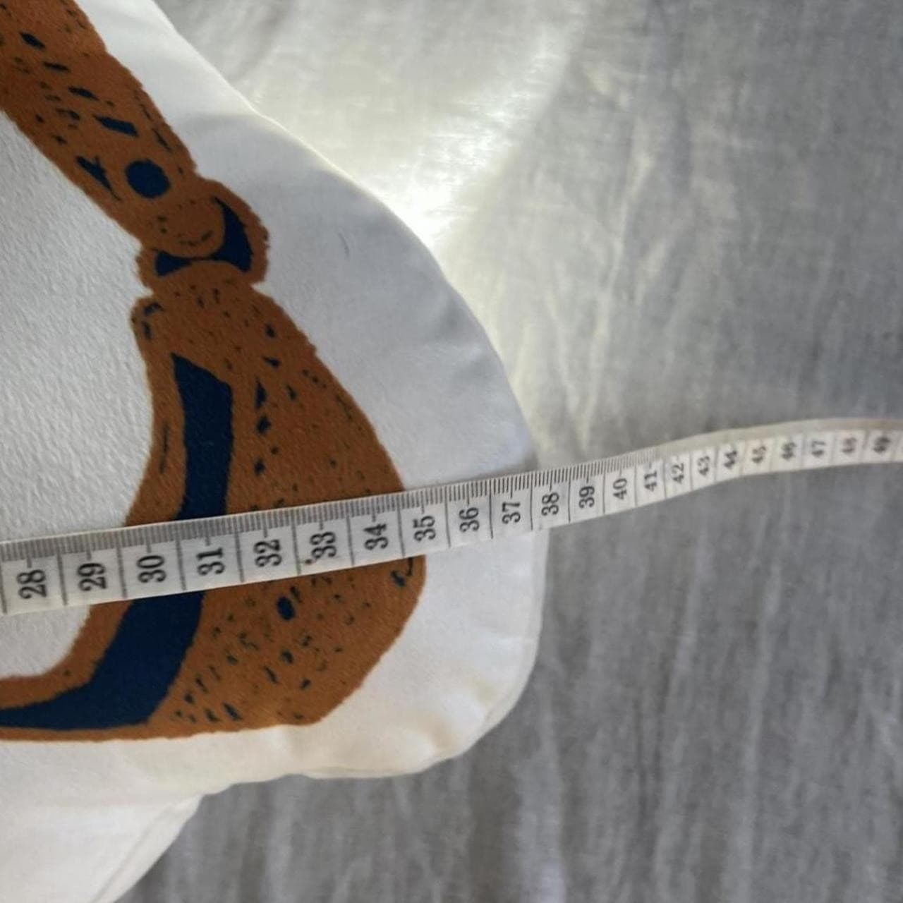 Kids Excavator Truck Shaped Cushion Muted Blue Orange Construction Digger — photo 3 of 6