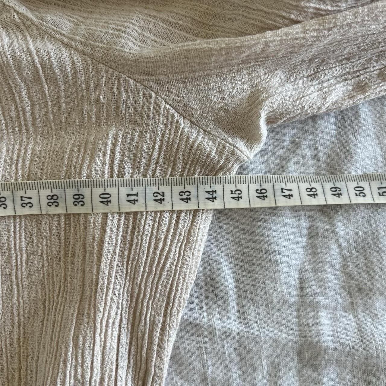 Cream Muslin Cotton Blouse 10 Cottagecore Prairie Romantic Boho Embroidered — photo 6 of 8