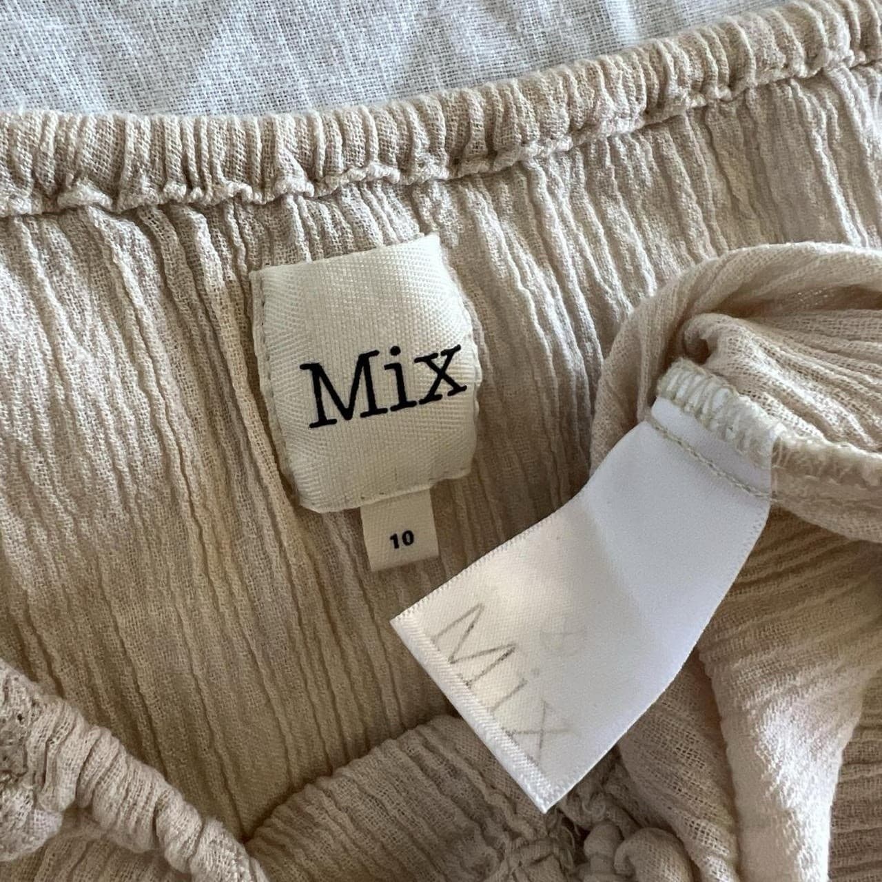 Cream Muslin Cotton Blouse 10 Cottagecore Prairie Romantic Boho Embroidered — photo 8 of 8