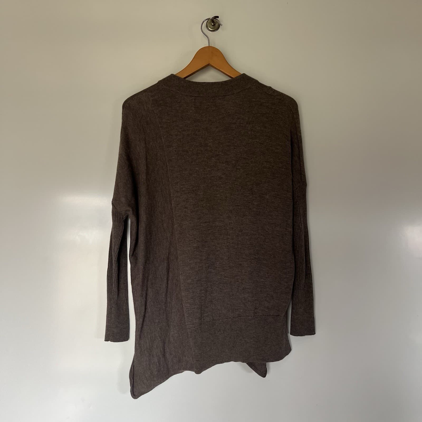 Lounge The Label Wool Cashmere Blend Knit Jumper Brown Marle Asymmetric S — photo 6 of 10