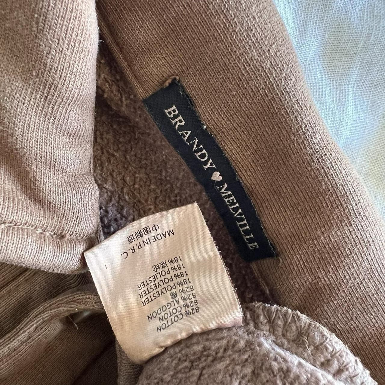 Brandy Melville Brown Archer Sweatshirt Polo Collared Oversized Jumper Pullover — photo 9 of 12