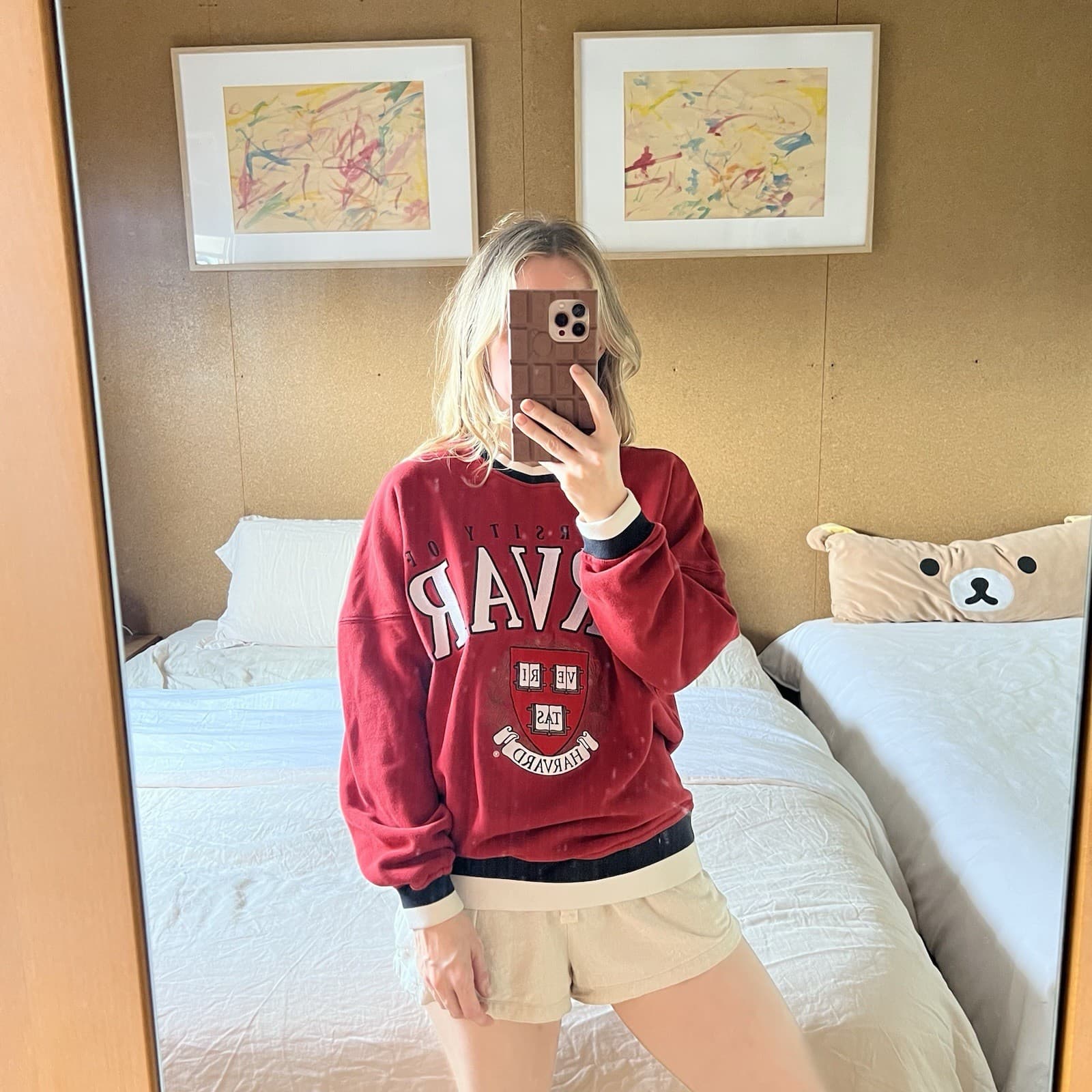 Vintage Harvard University Crewneck Sweatshirt NCAA Embroidered Red Jumper S — photo 1 of 8