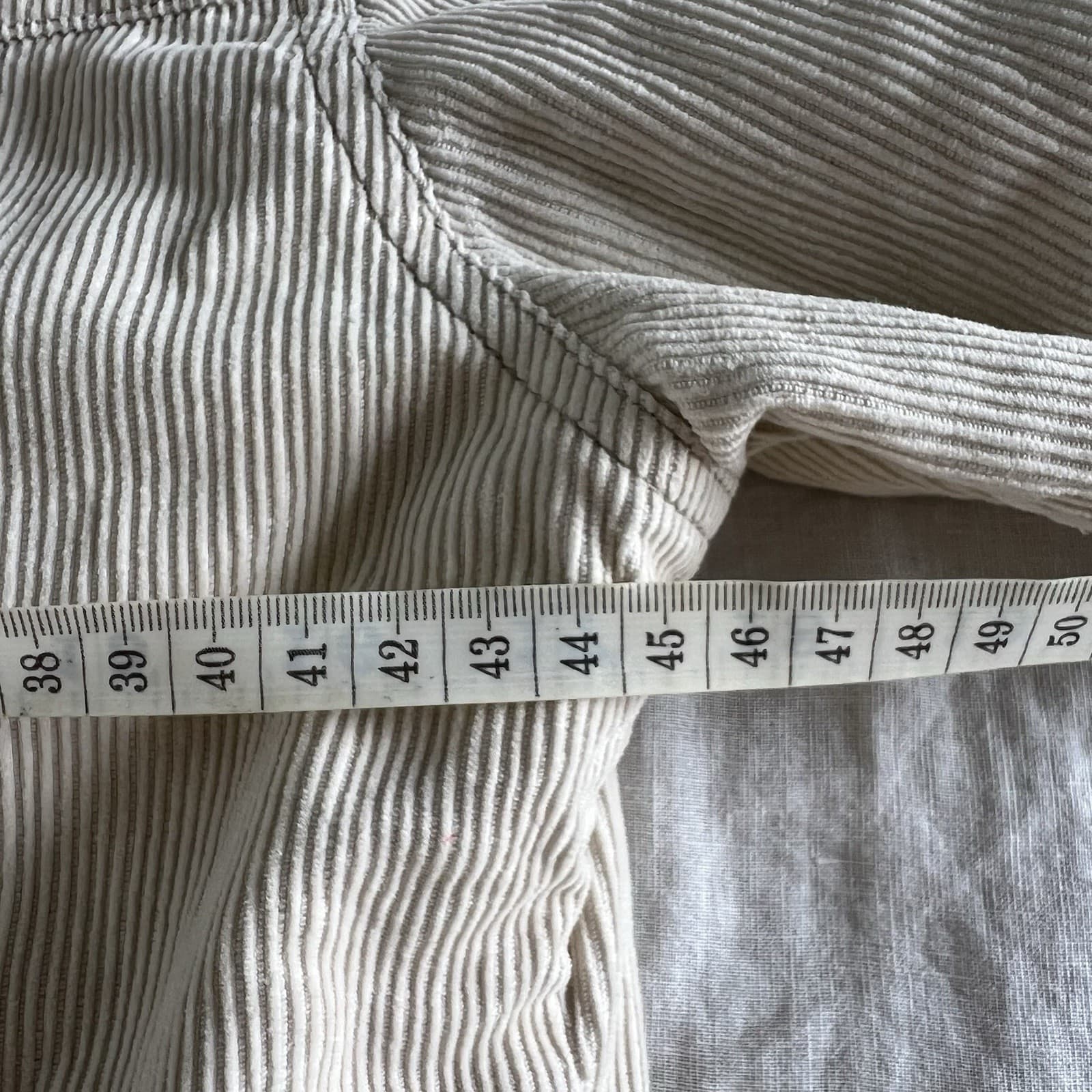 Vintage Cream Corduroy Sherpa Barn Jacket Prairie Heirloom Cord Chore Coat 10 — photo 6 of 8