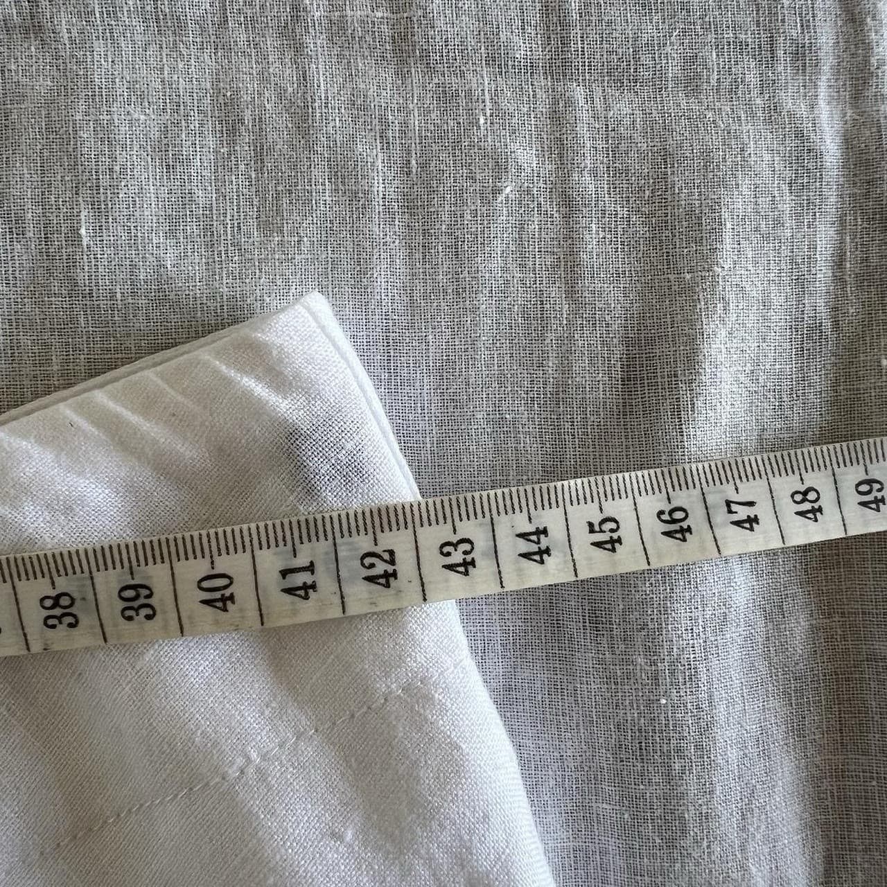Sportscraft White Linen Midi Skirt 12 L A-Line Bias Cut Summer French Chic — photo 6 of 8