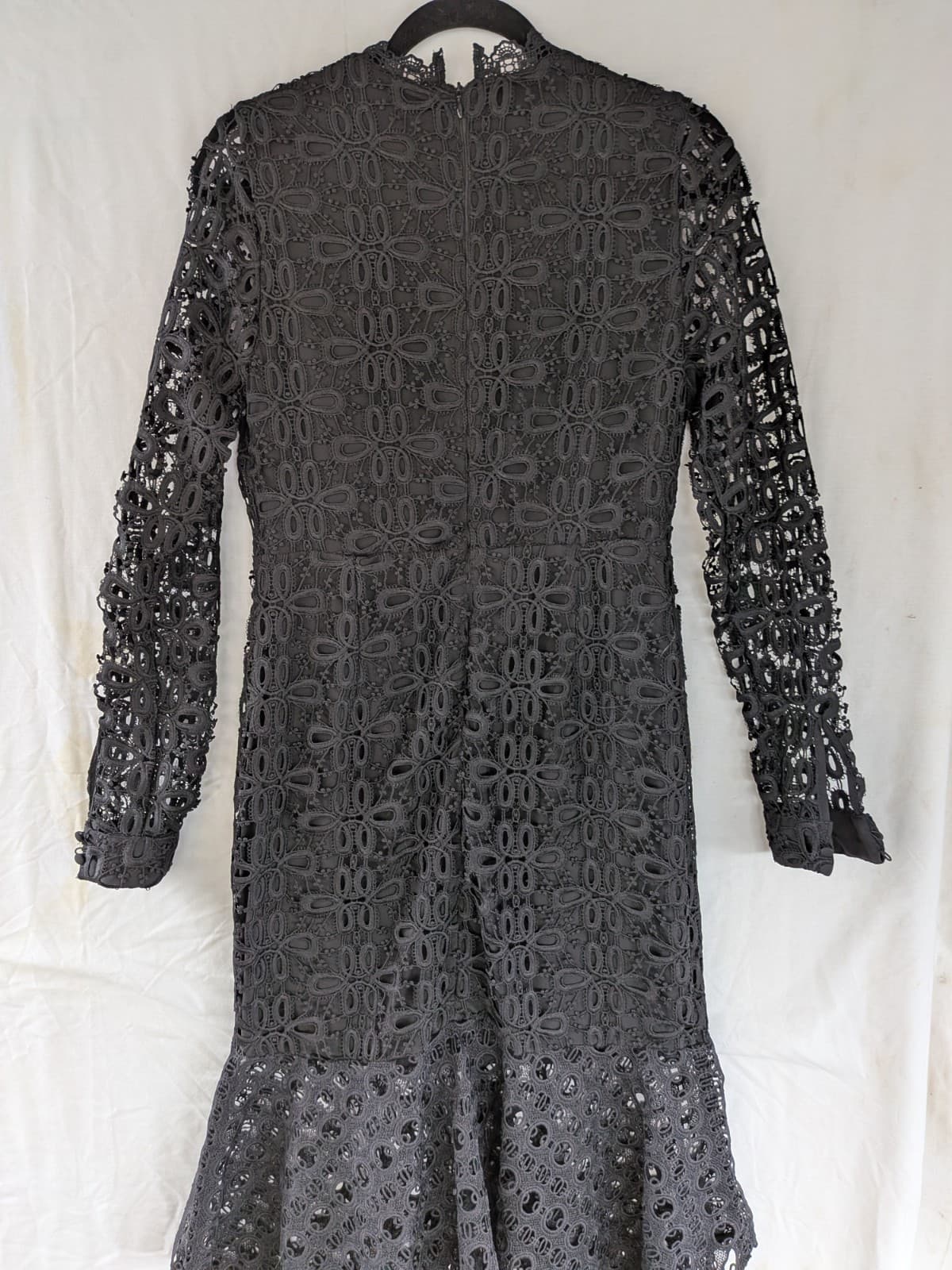 Decjuba Lace Dress Black Long Sleeve Mermaid Formal Size 10 AUS 6 US — photo 15 of 16
