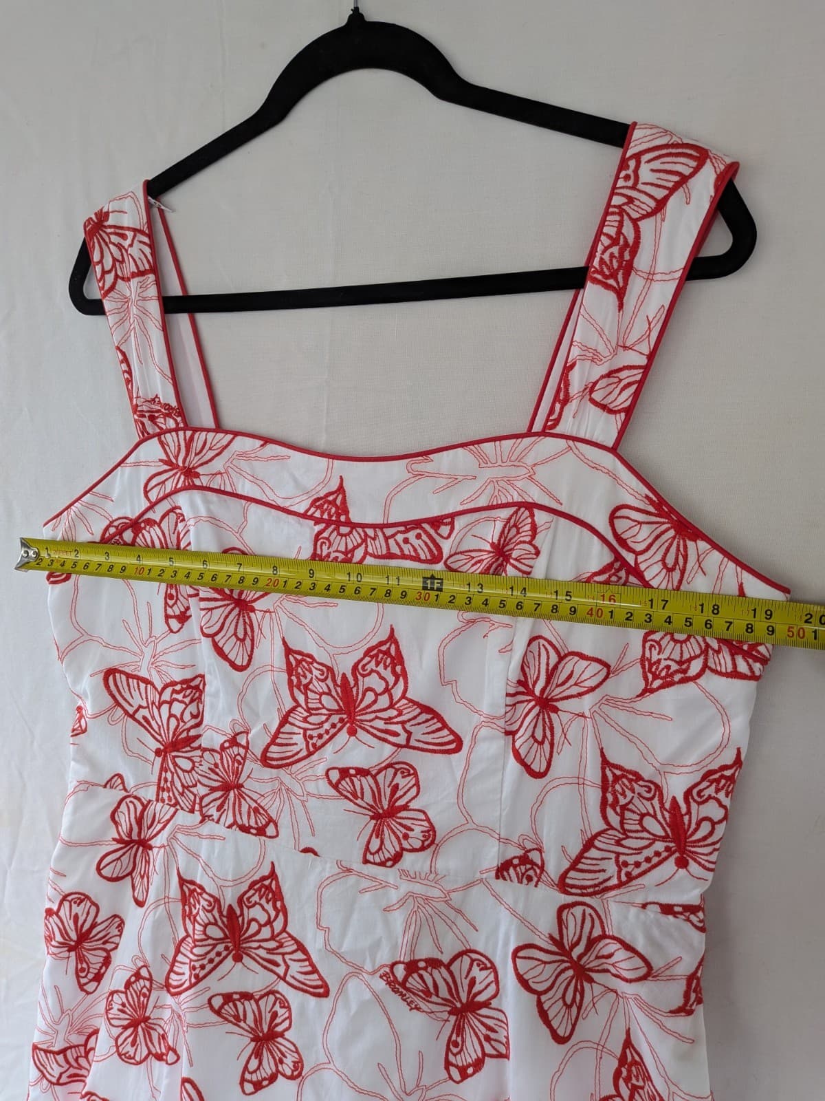 Review x Bromley Dress Red Butterfly Retro Fit Flare Wedding Size 16 — photo 15 of 15