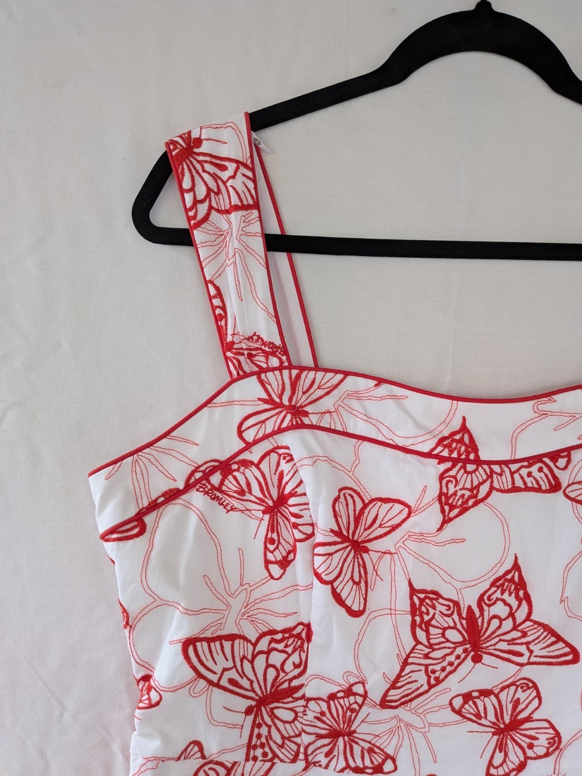 Review x Bromley Dress Red Butterfly Retro Fit Flare Wedding Size 16 — photo 5 of 15