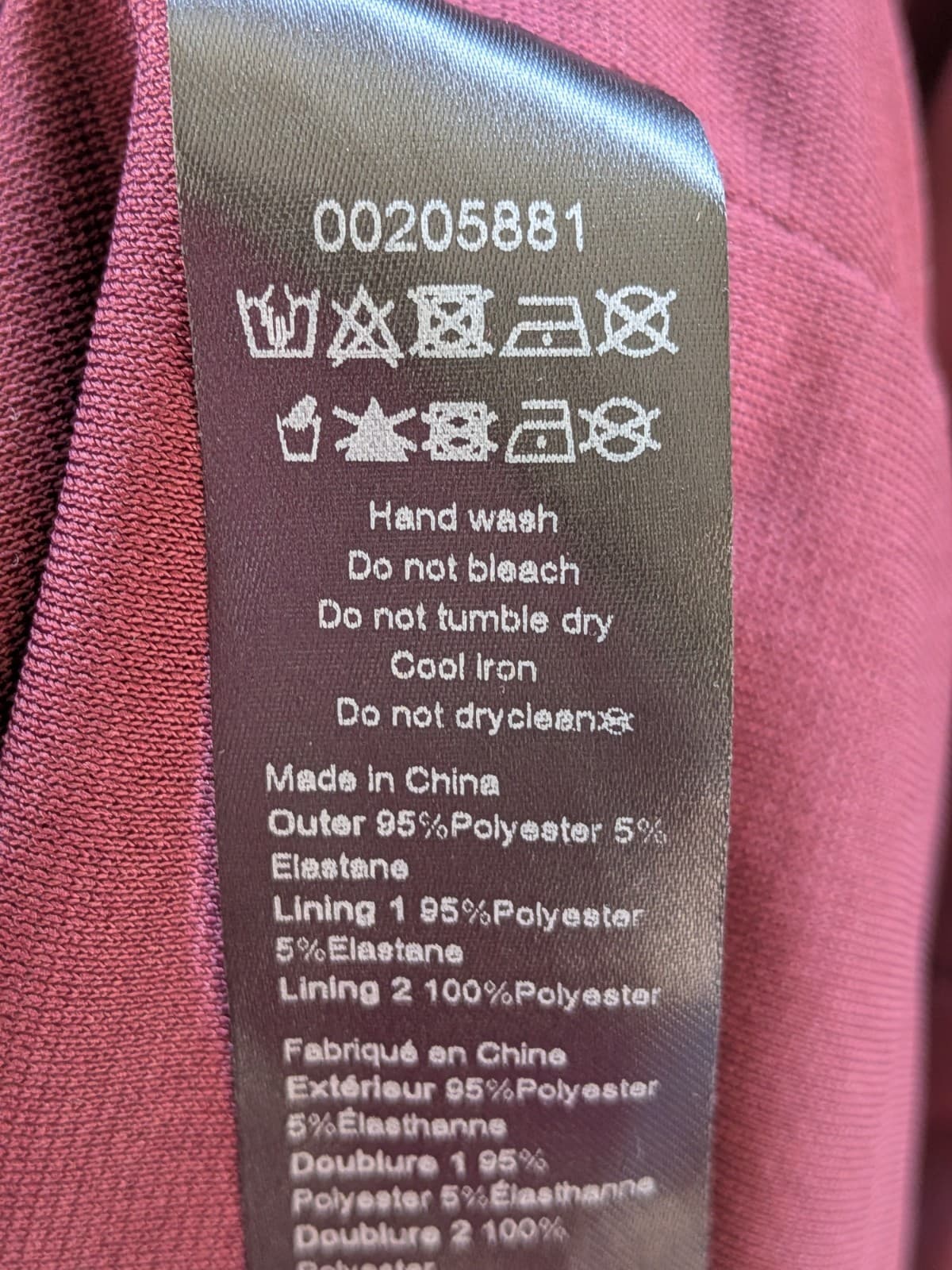 City Chic Dress Burgundy Purple Red Bodycon Sleeveless Zip Plus Size XXS AU 14 — photo 8 of 11