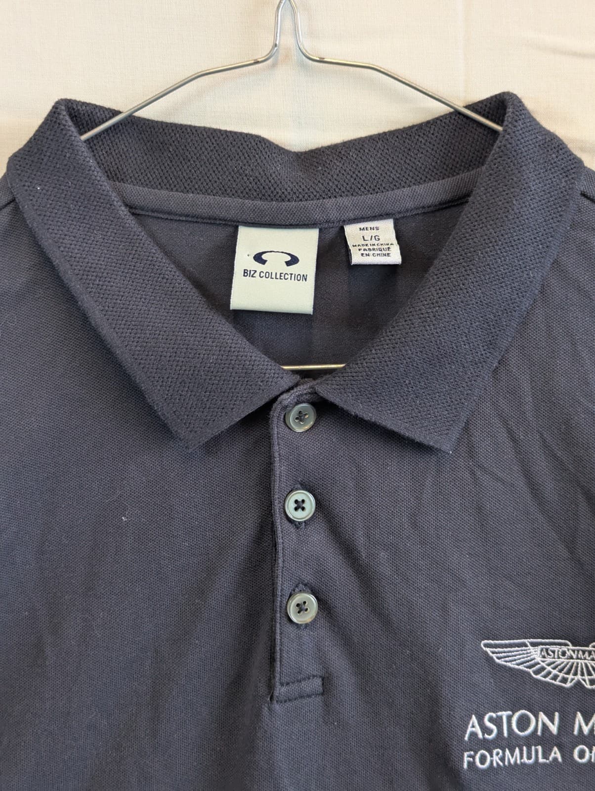 Aston Martin Formula One Team Polo Shirt Biz Collection Mens L Black Cognizant — photo 4 of 6