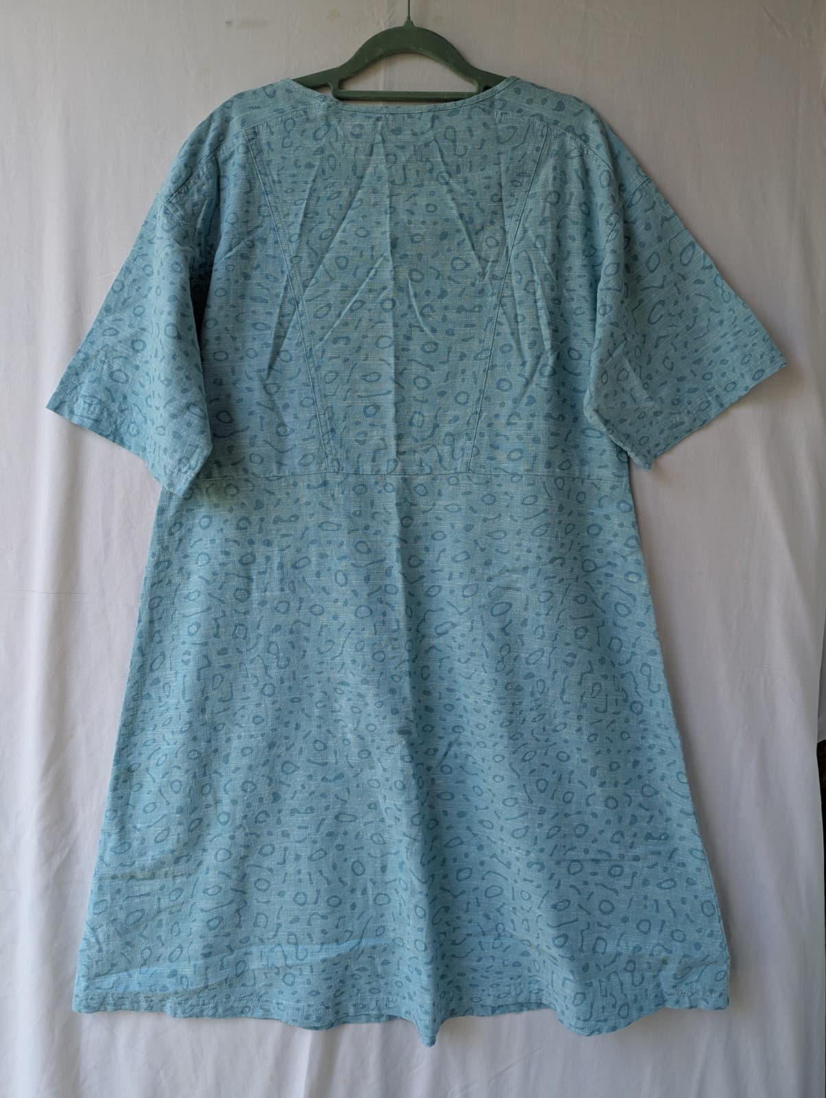 Kathmandu Dress Fits Aus 12 Us 8 Blue Hemp Cotton Shift Midi Casual Eco Fabric — photo 11 of 12