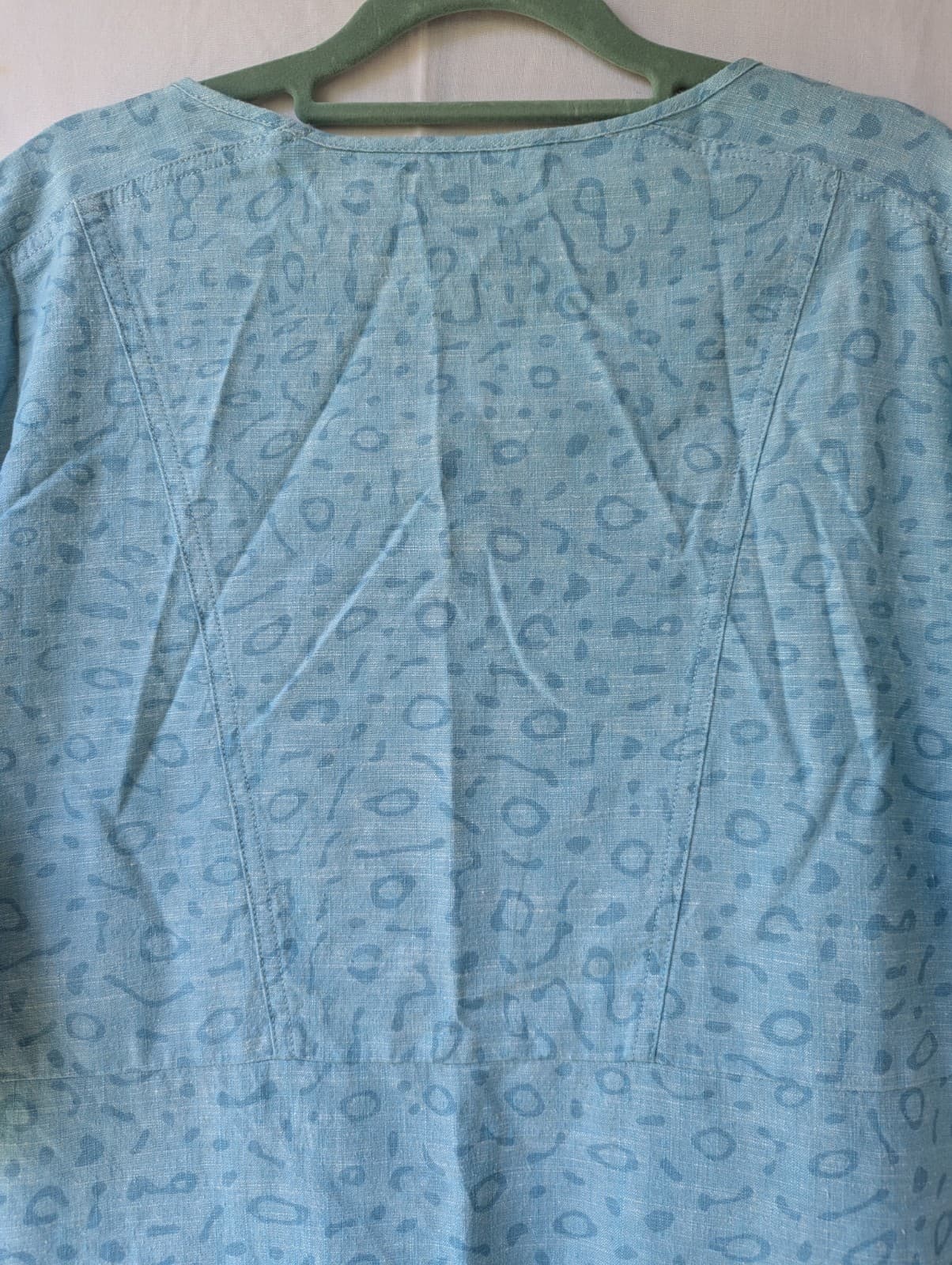 Kathmandu Dress Fits Aus 12 Us 8 Blue Hemp Cotton Shift Midi Casual Eco Fabric — photo 12 of 12