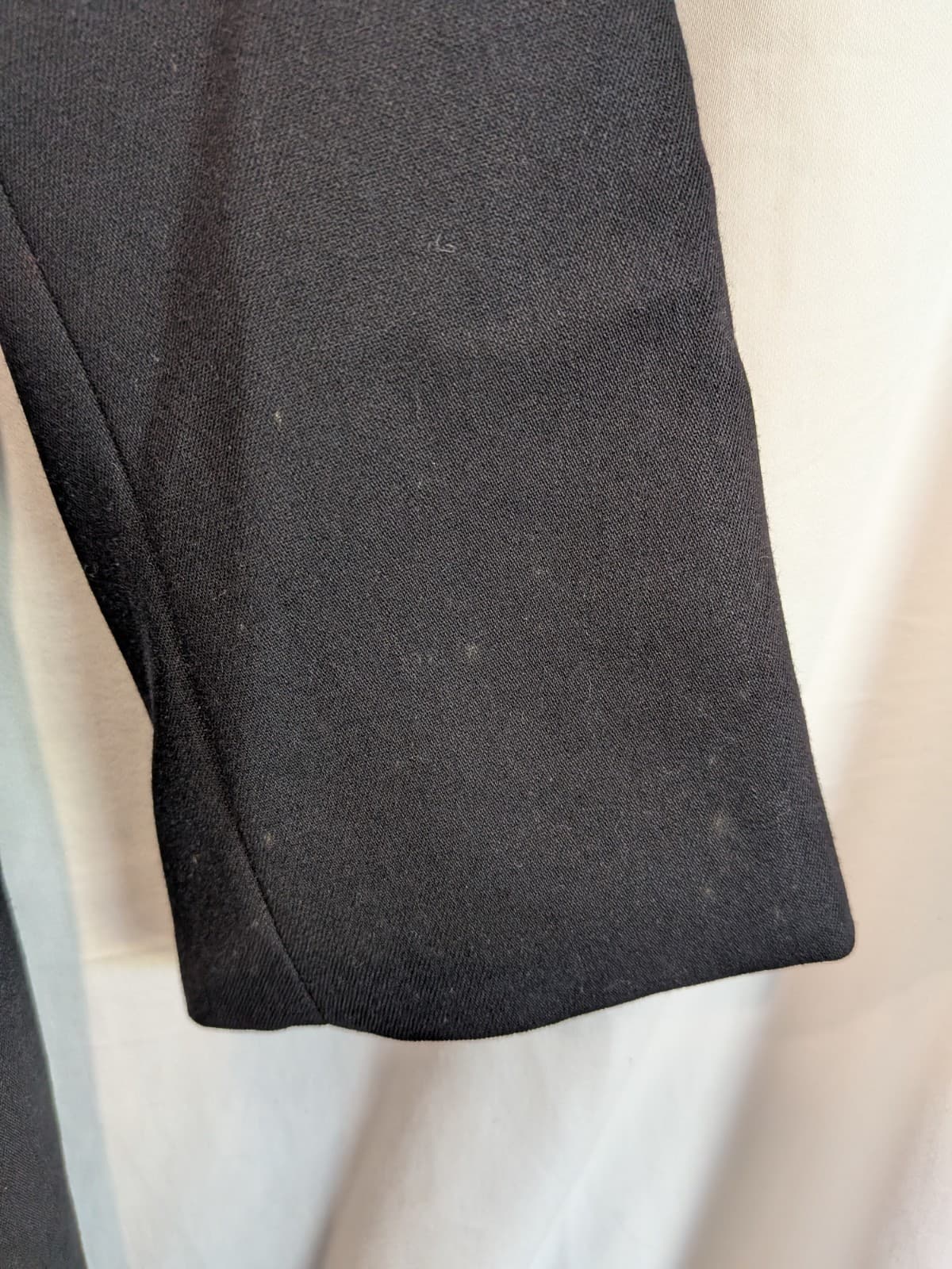 Vintage Marks Spencer Black Wool Blazer Gold Button UK 10 Double Breasted — photo 11 of 13