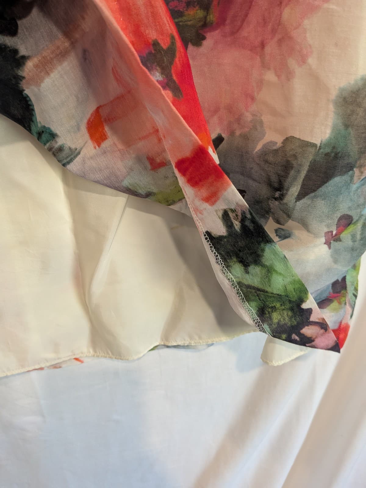 Sportscraft Floral Skirt Size 14 Watercolour Silk Blend Pencil Wedding Classic — photo 5 of 10