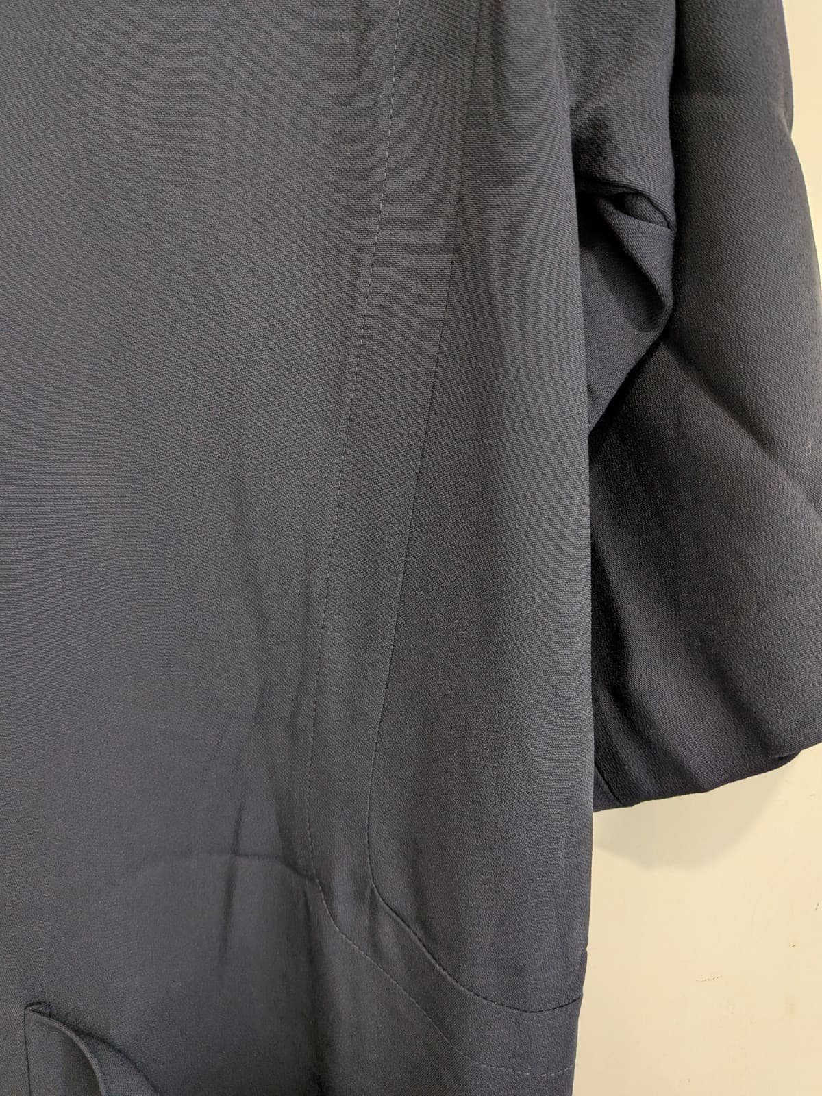 Scanlan Theodore Navy Cocoon Pocket Midi Dress Size 10 Dolman Sleeve Viscose — photo 6 of 12