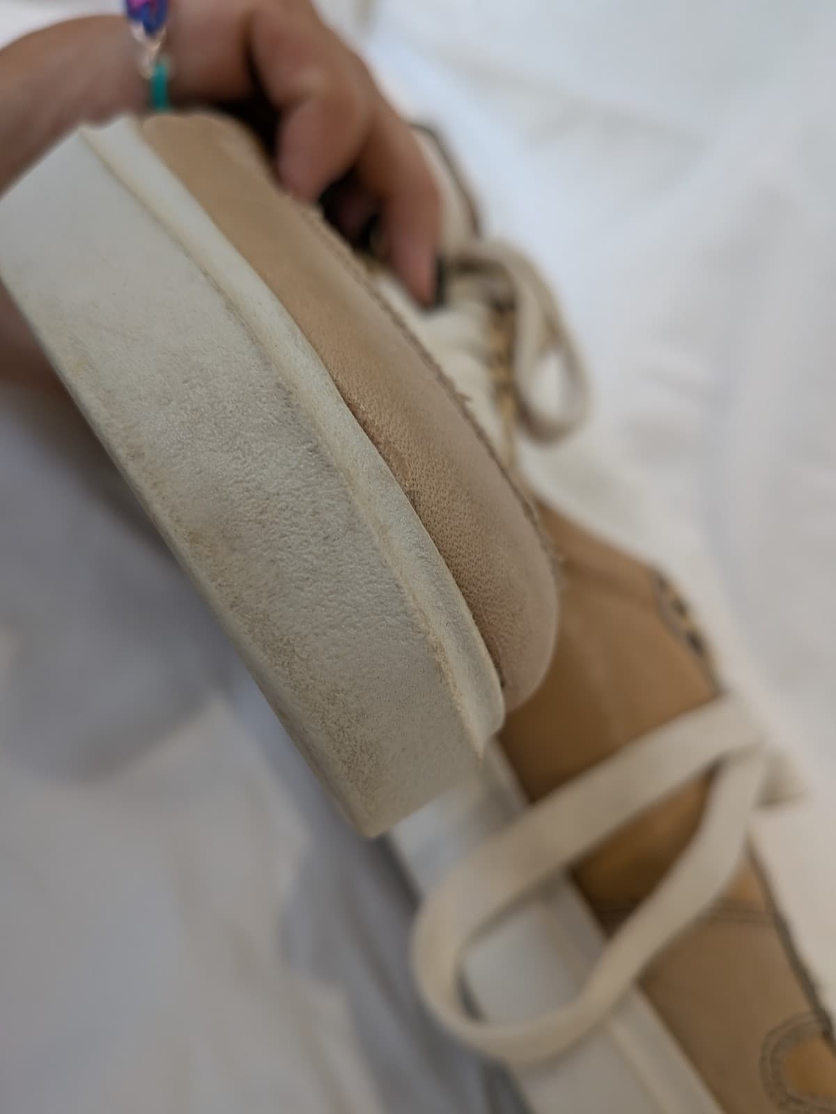 EOS Umina Leather Sneakers EU 38 Nude Cheetah Comfort Lace Up Shoes Animal Print — photo 7 of 12