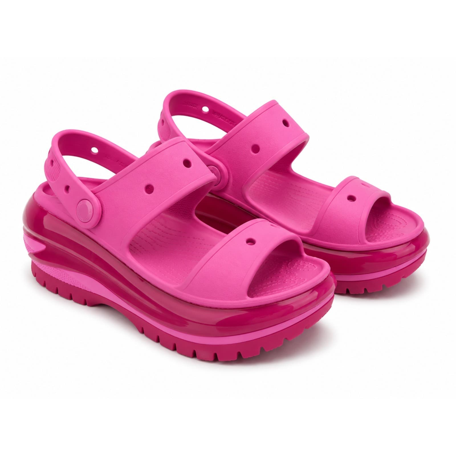 Crocs Classic Crush Sandals Pink Platform Narrow Fit Womens US 8 EU 38-39 — photo 1 of 13