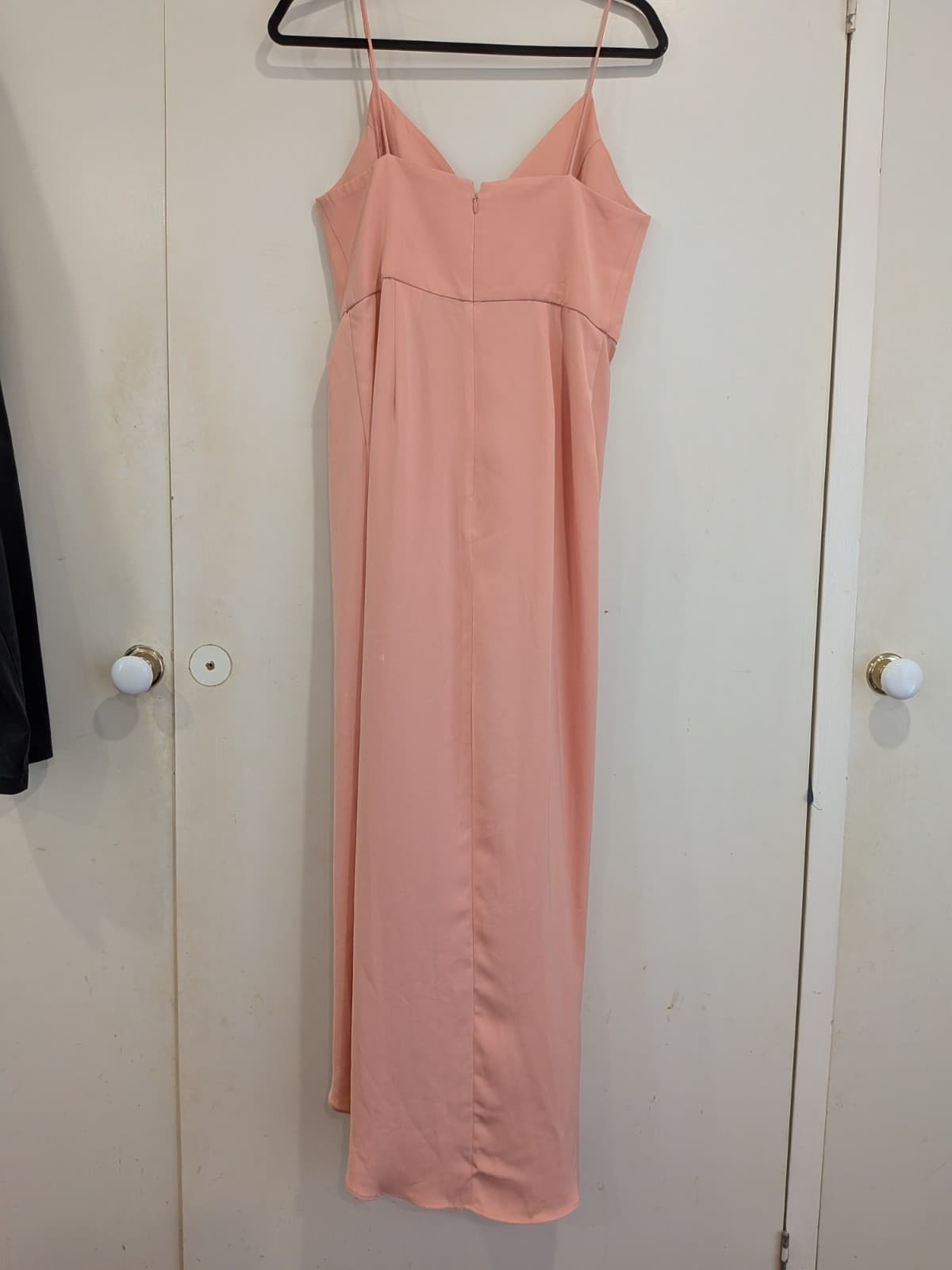 Shona Joy Midi Dress Blush Pink Wrap Style Slip Cocktail Wedding Size 12 — photo 6 of 10