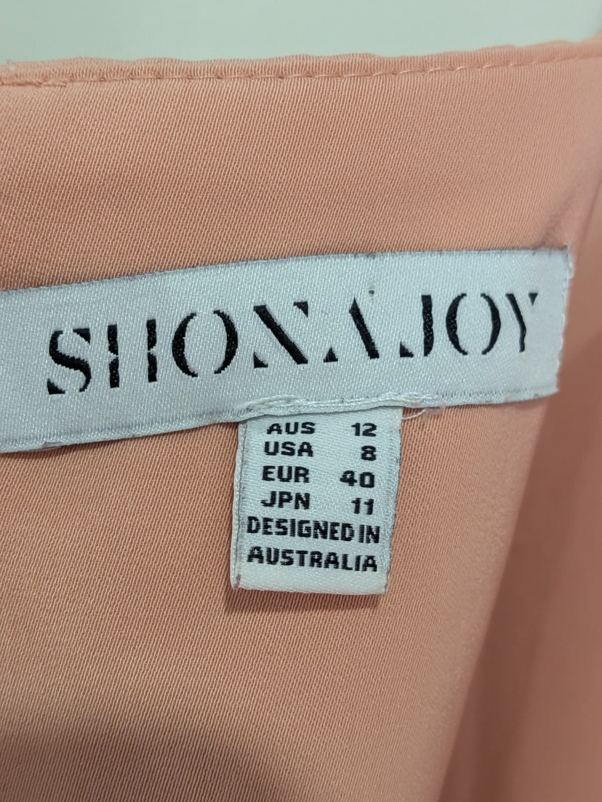 Shona Joy Midi Dress Blush Pink Wrap Style Slip Cocktail Wedding Size 12 — photo 9 of 10